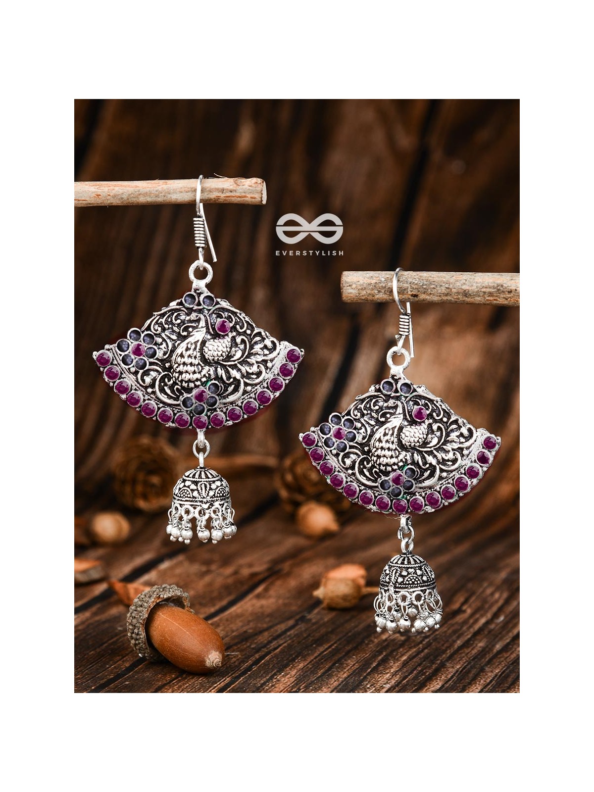 A Vintage Artwork (Ruby) - The Embellished Oxidised Collection