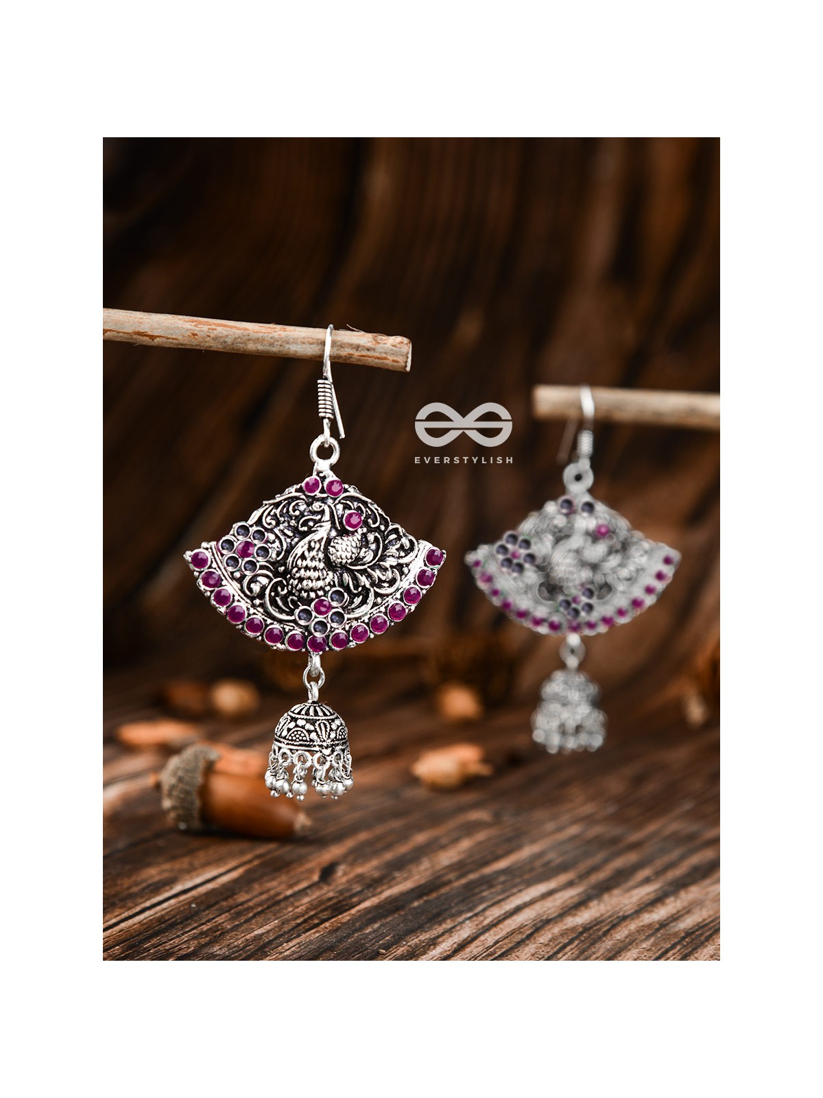 A Vintage Artwork (Ruby) - The Embellished Oxidised Collection