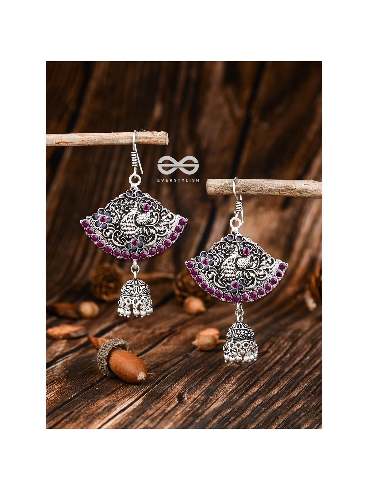 A Vintage Artwork (Ruby) - The Embellished Oxidised Collection