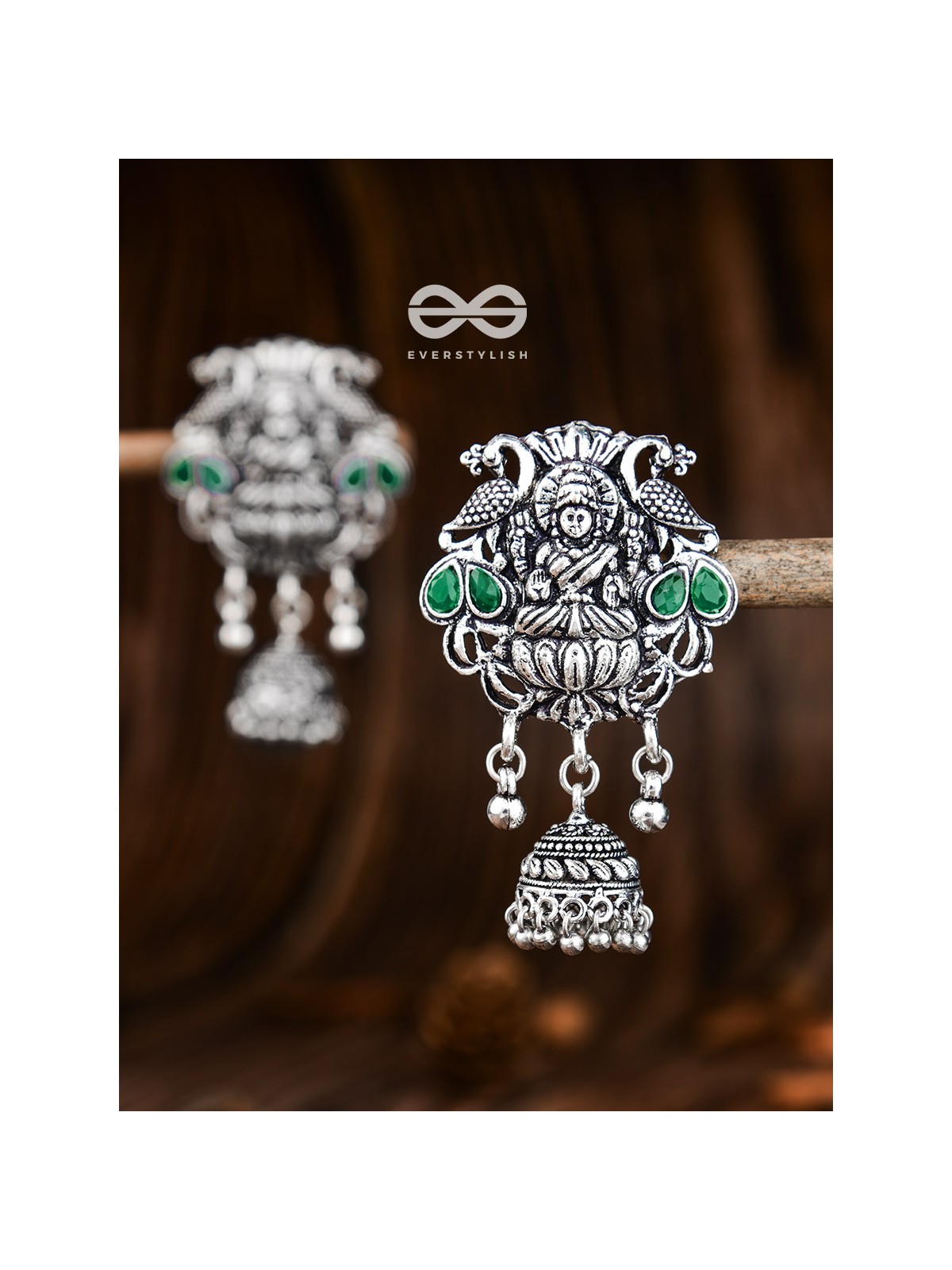The Divine Goddess (Emerald Green) - Embellished Oxidised Collection