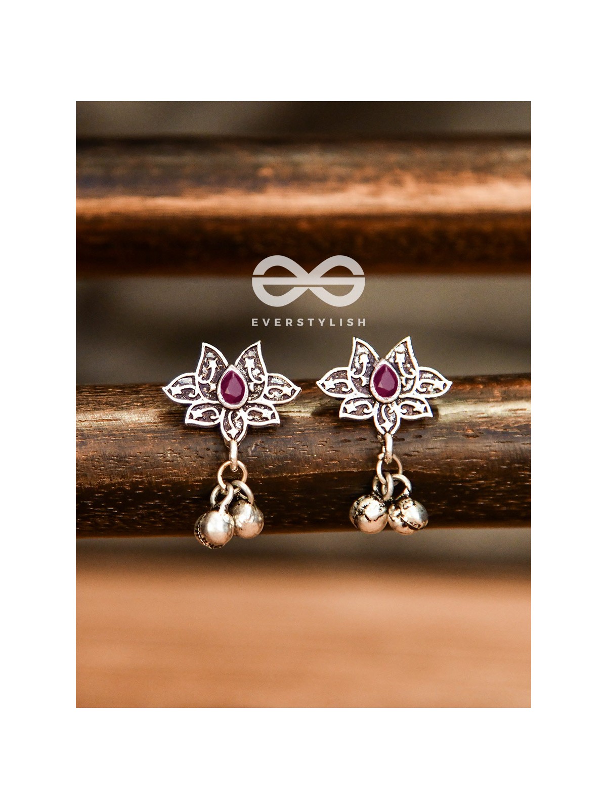 The Embellished Lotus (Ruby Red) - The Melodious Ghungroo Collection