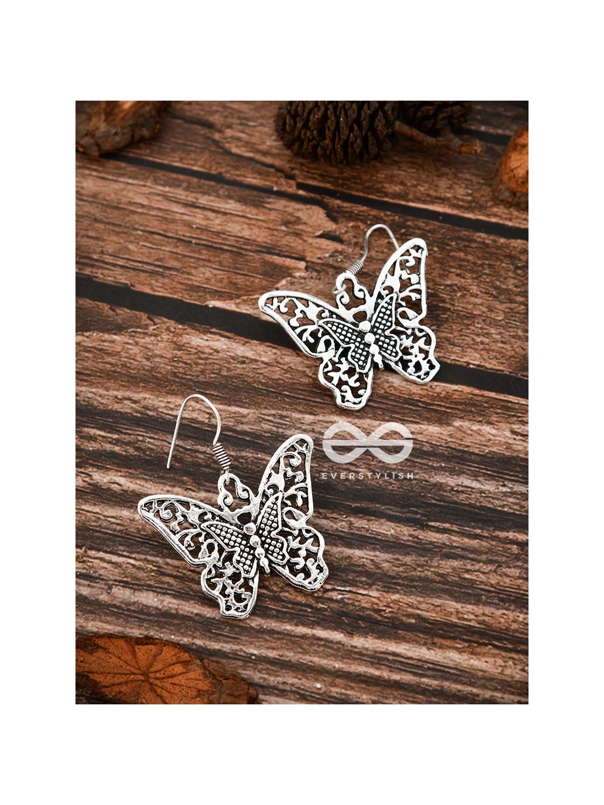 The Intricate Butterfly Danglers - Tiny Trinket Earrings