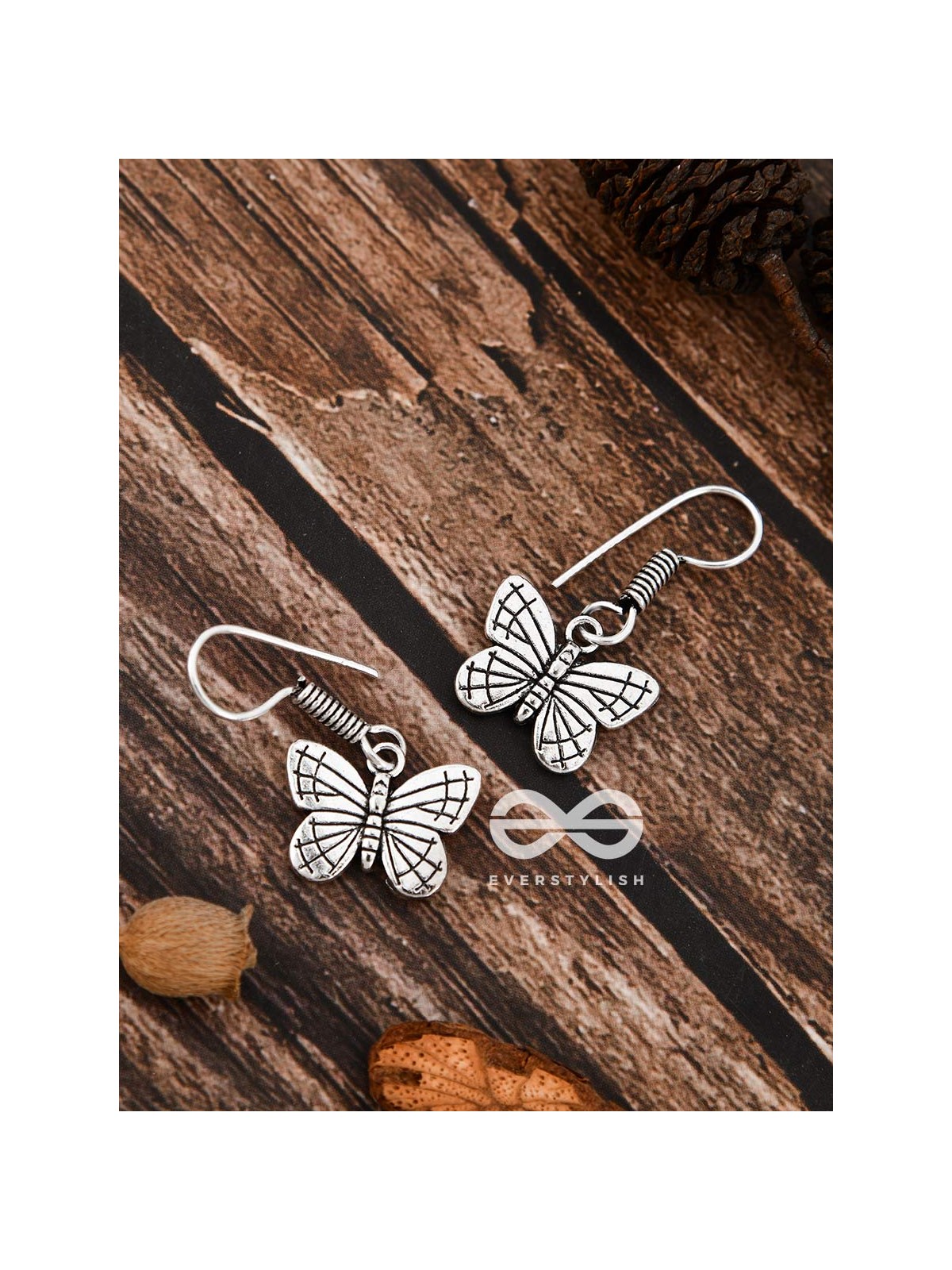 The Cutesy Butterfly Danglers - Tiny Trinket Earrings