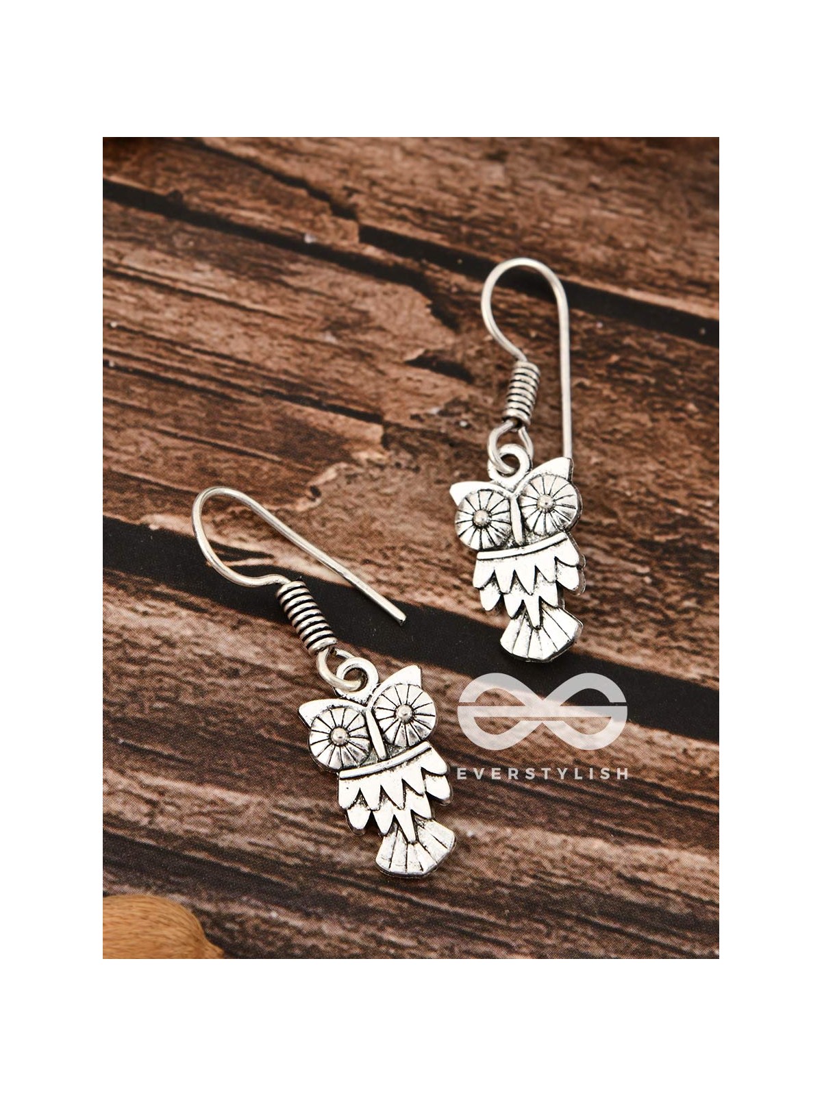 The Little Cutesy Owl Danglers - Tiny Trinket Earrings