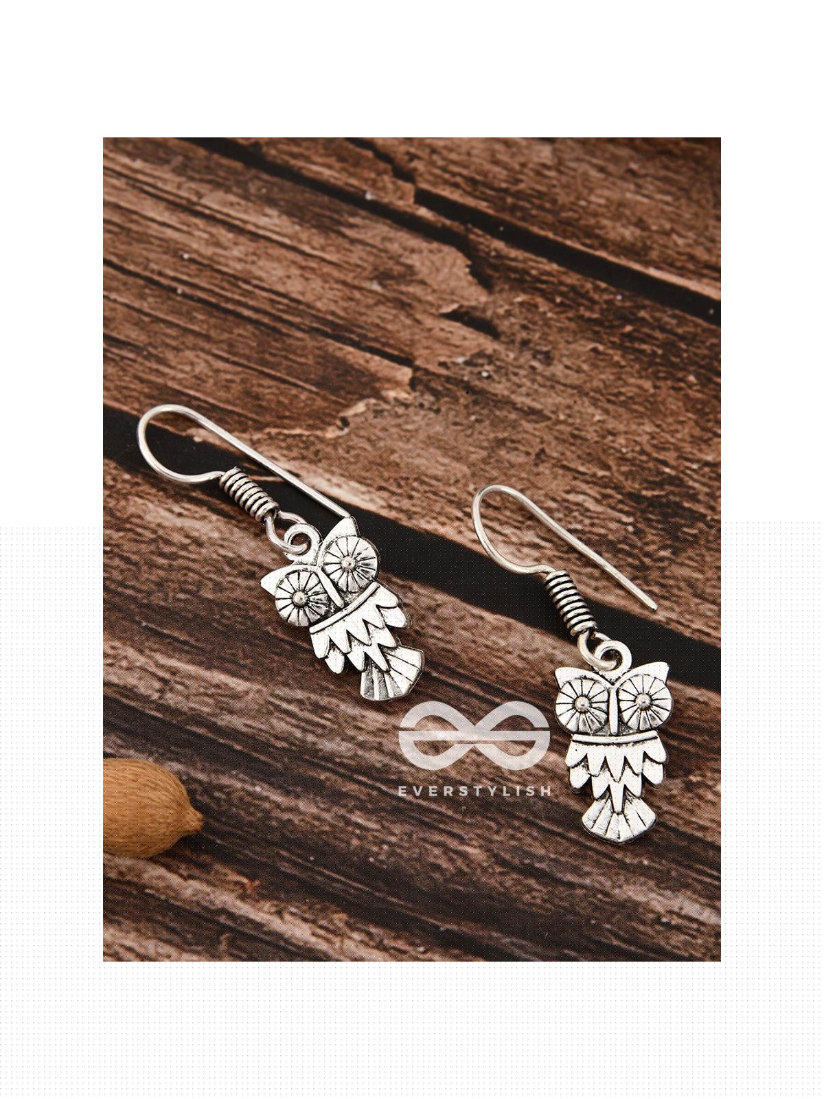 The Little Cutesy Owl Danglers - Tiny Trinket Earrings