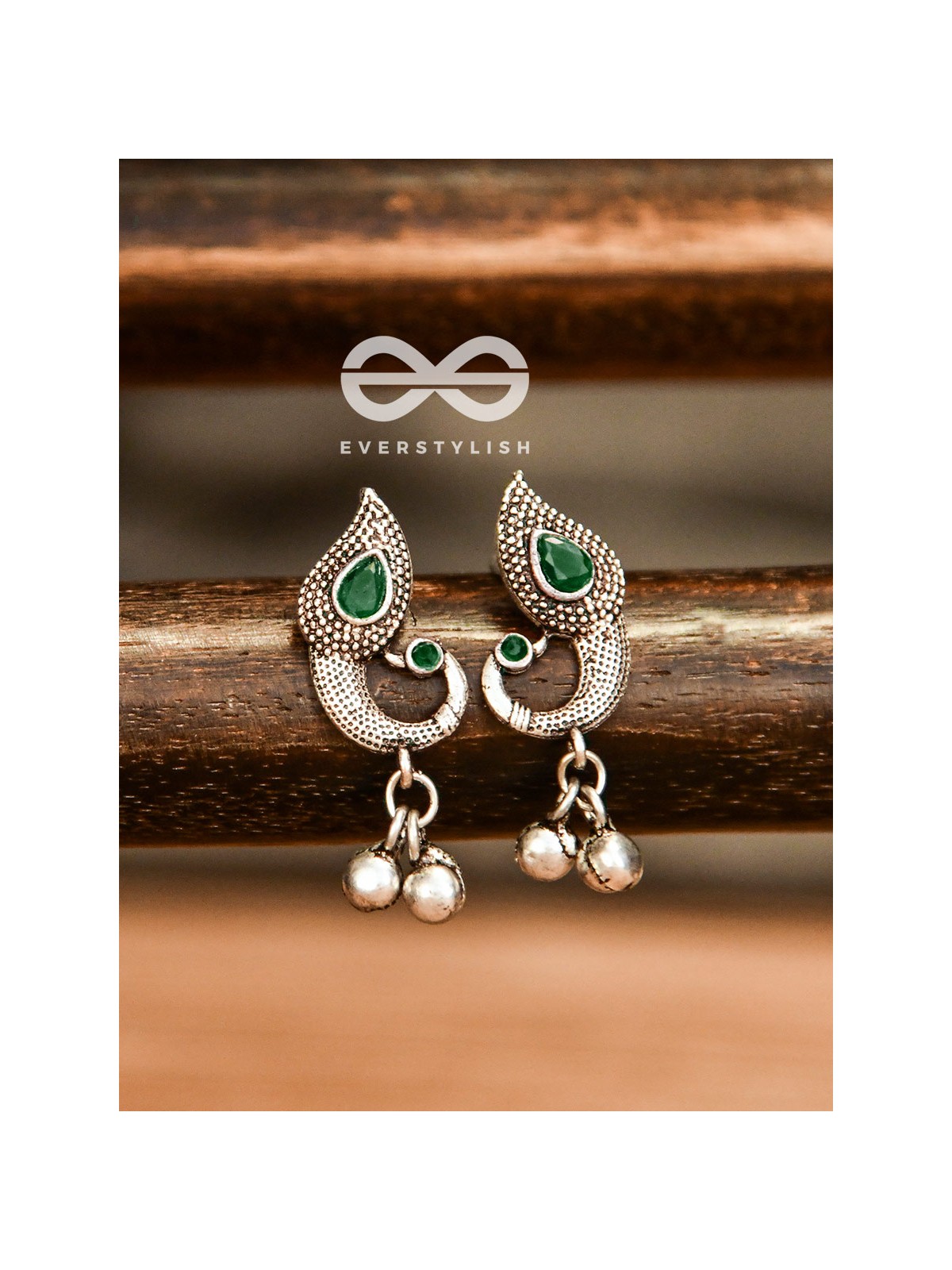 The Vintage Peacocks (Emerald Green) - The Melodious Ghungoo Collection