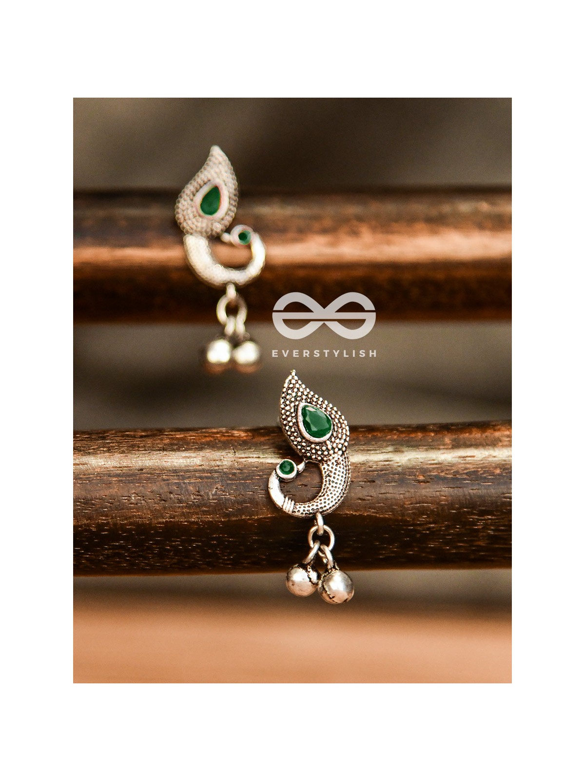 The Vintage Peacocks (Emerald Green) - The Melodious Ghungoo Collection