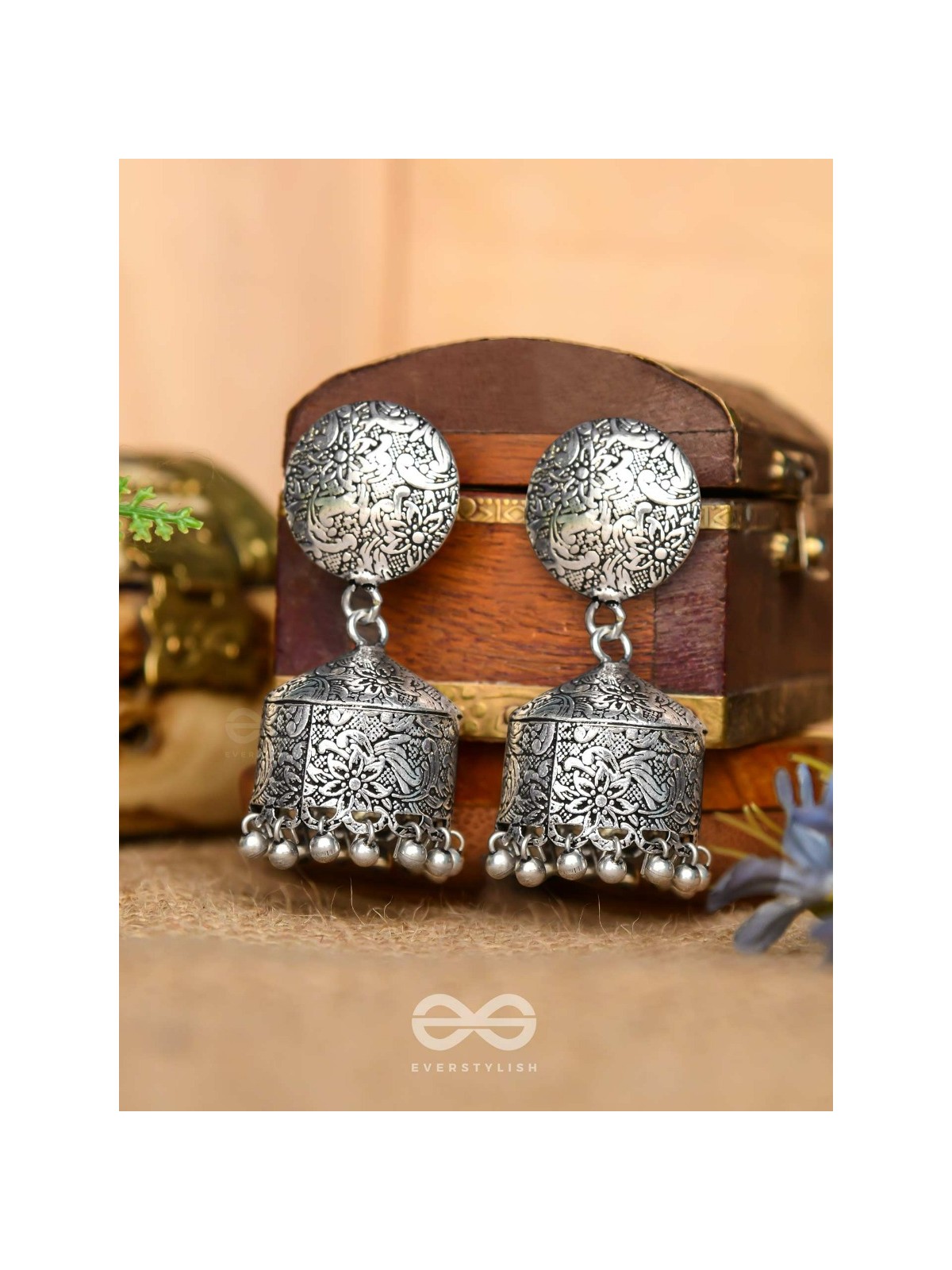 The Intricate Sophistication - Oxidised Boho Earrings