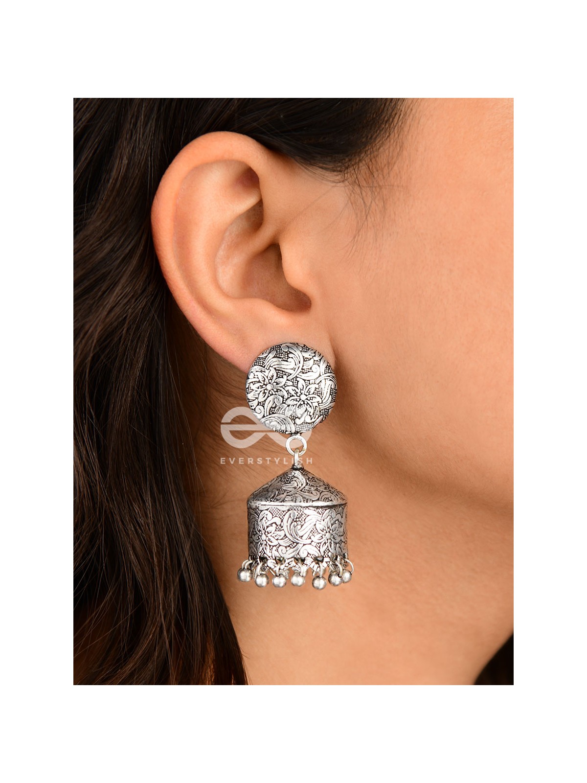 The Intricate Sophistication - Oxidised Boho Earrings