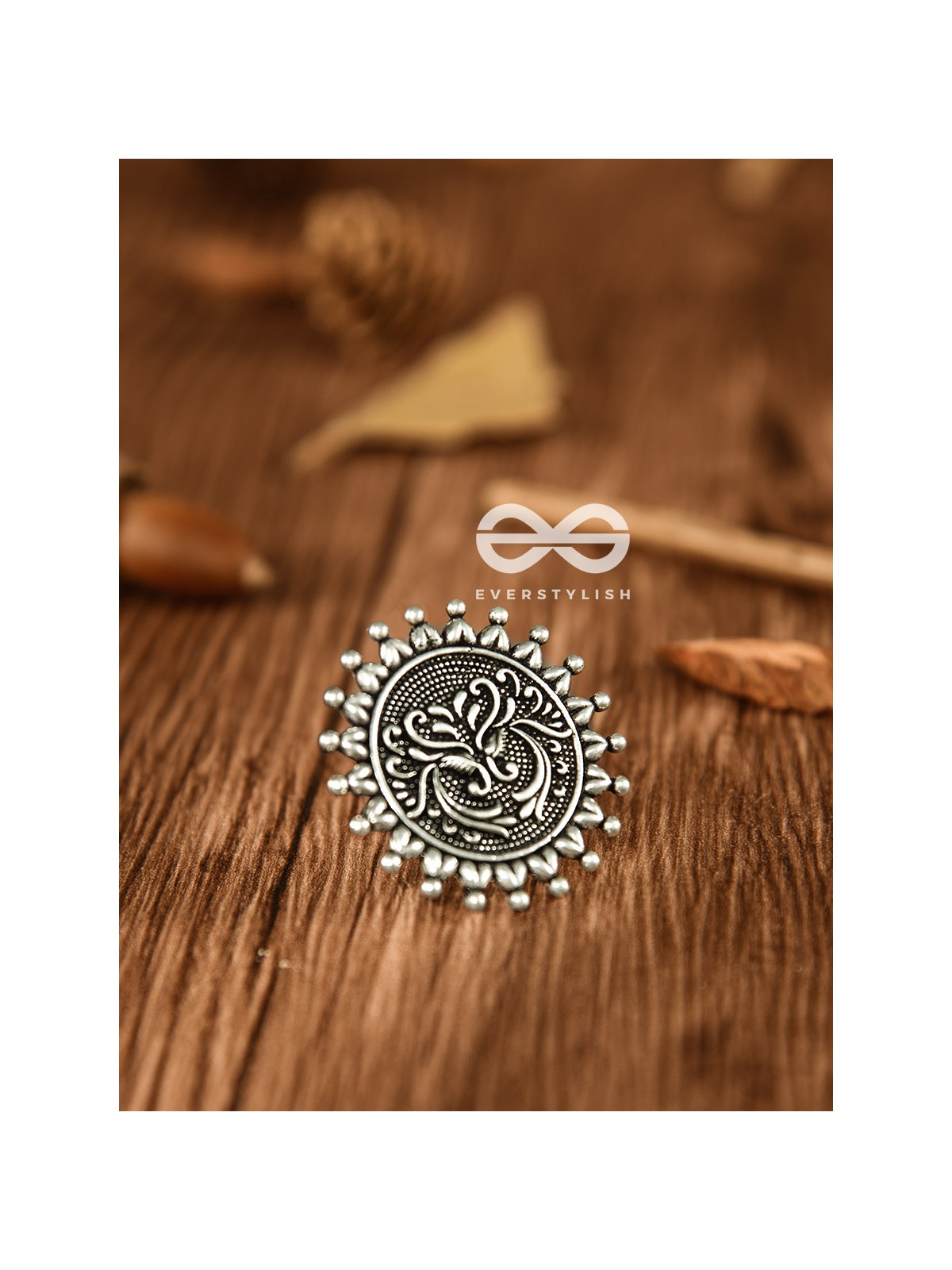 The Vintage Artistic Sun - Oxidised Boho Ring