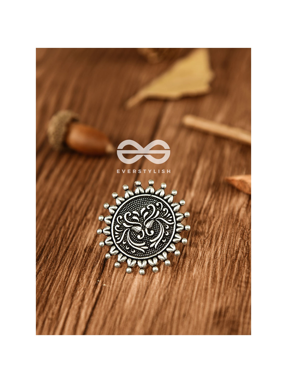 The Vintage Artistic Sun - Oxidised Boho Ring