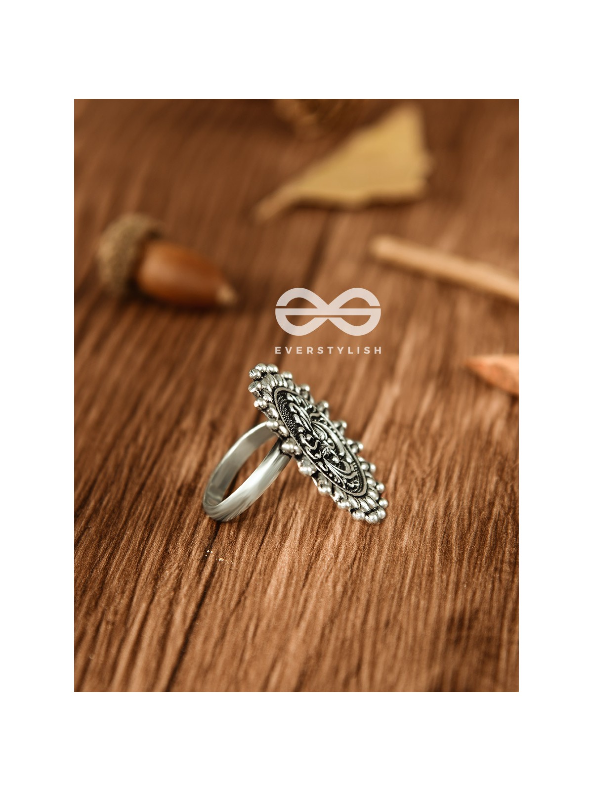 The Vintage Artistic Sun - Oxidised Boho Ring