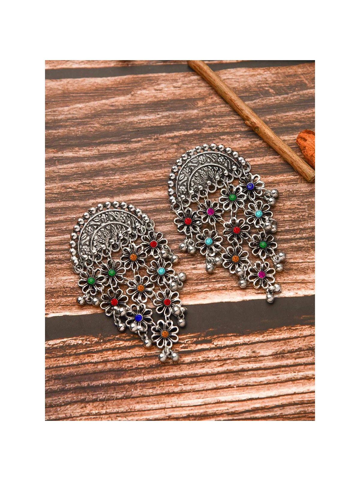 The Ethnic Ecstasy - Oxidised Boho Earrings