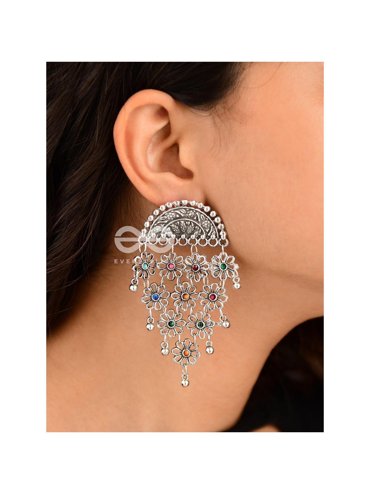 The Ethnic Ecstasy - Oxidised Boho Earrings