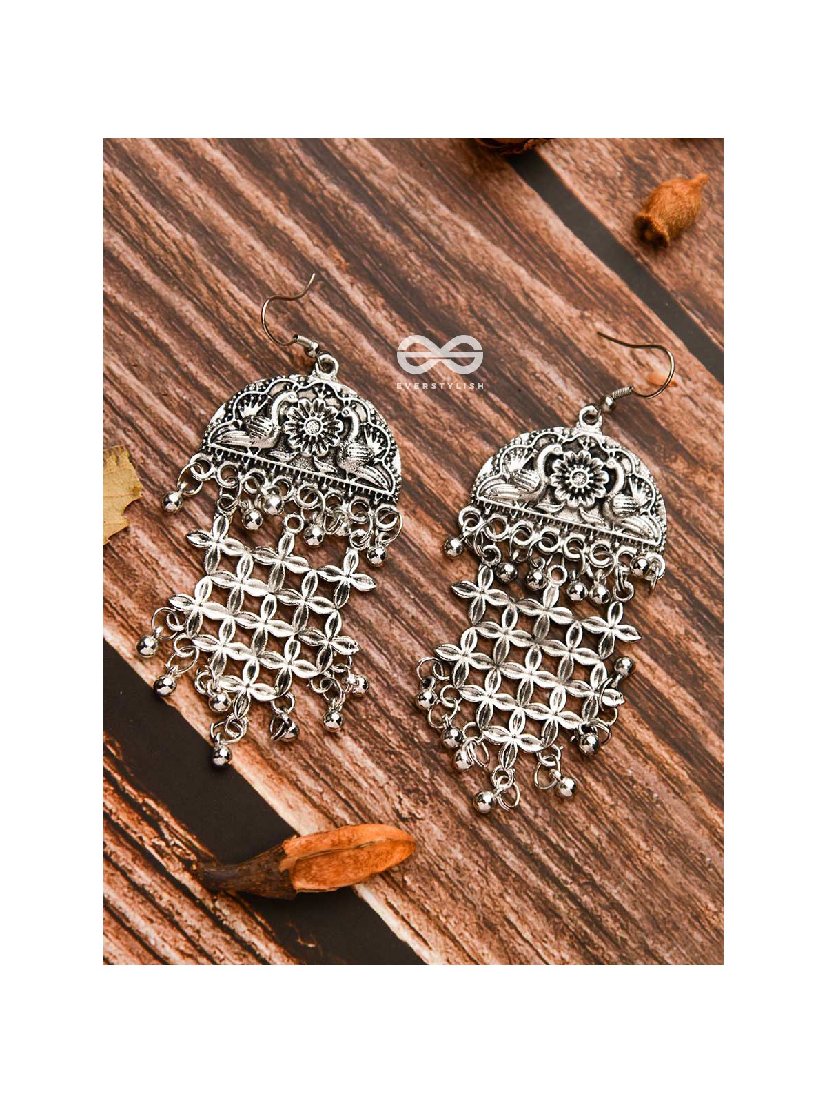 The Artistic Intricacy - Oxidised Boho Earrings