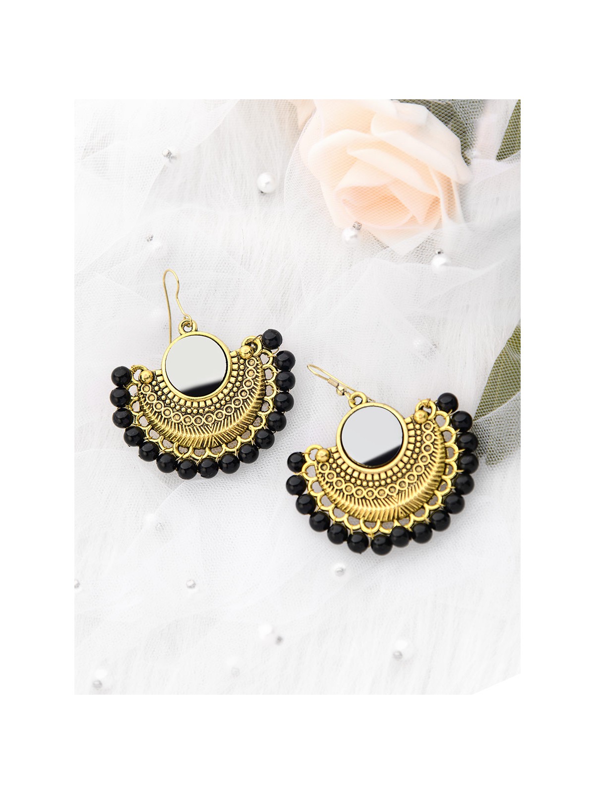The Elegant Tribals - Golden Oxidised Earrings