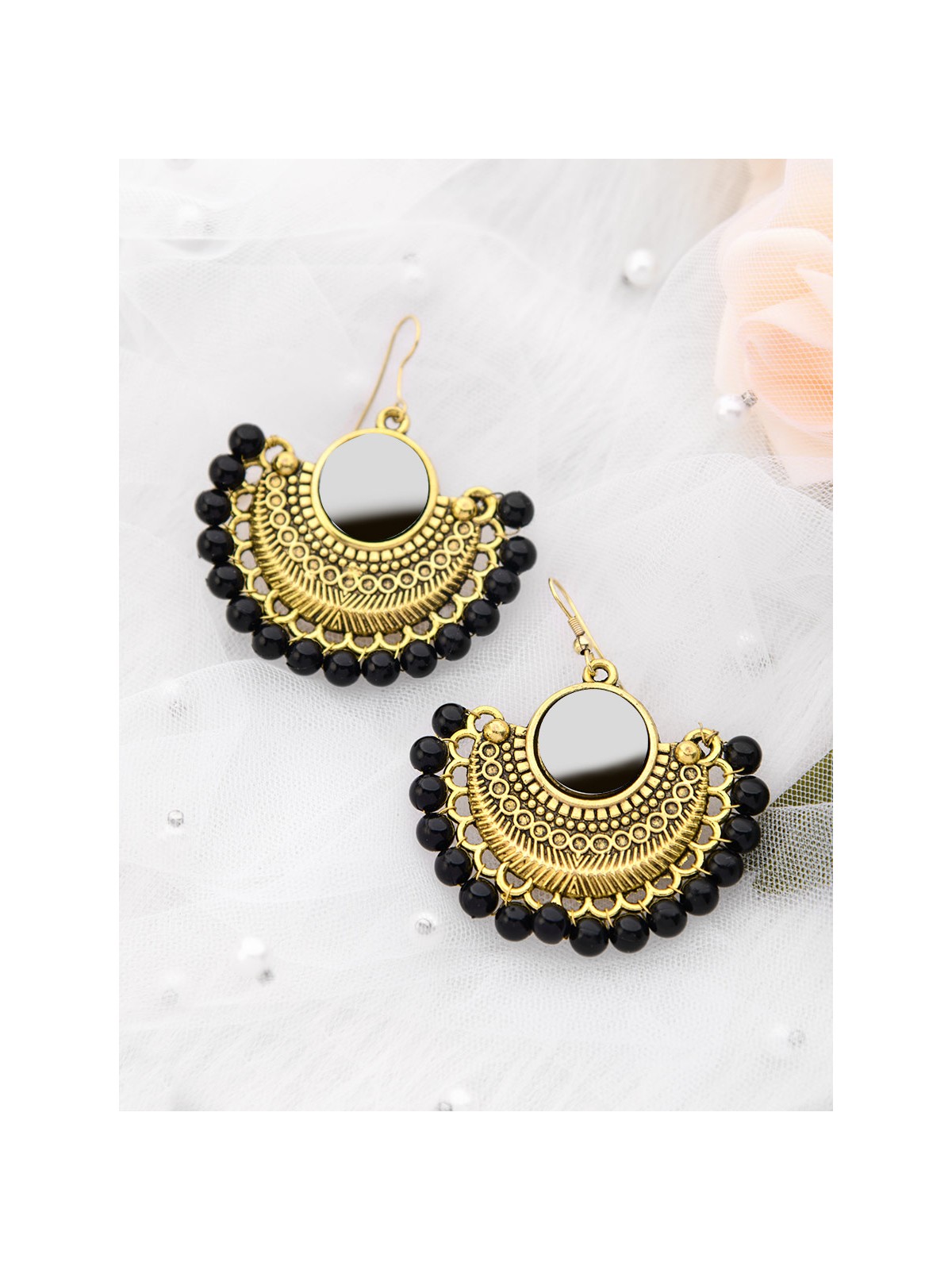 The Elegant Tribals - Golden Oxidised Earrings