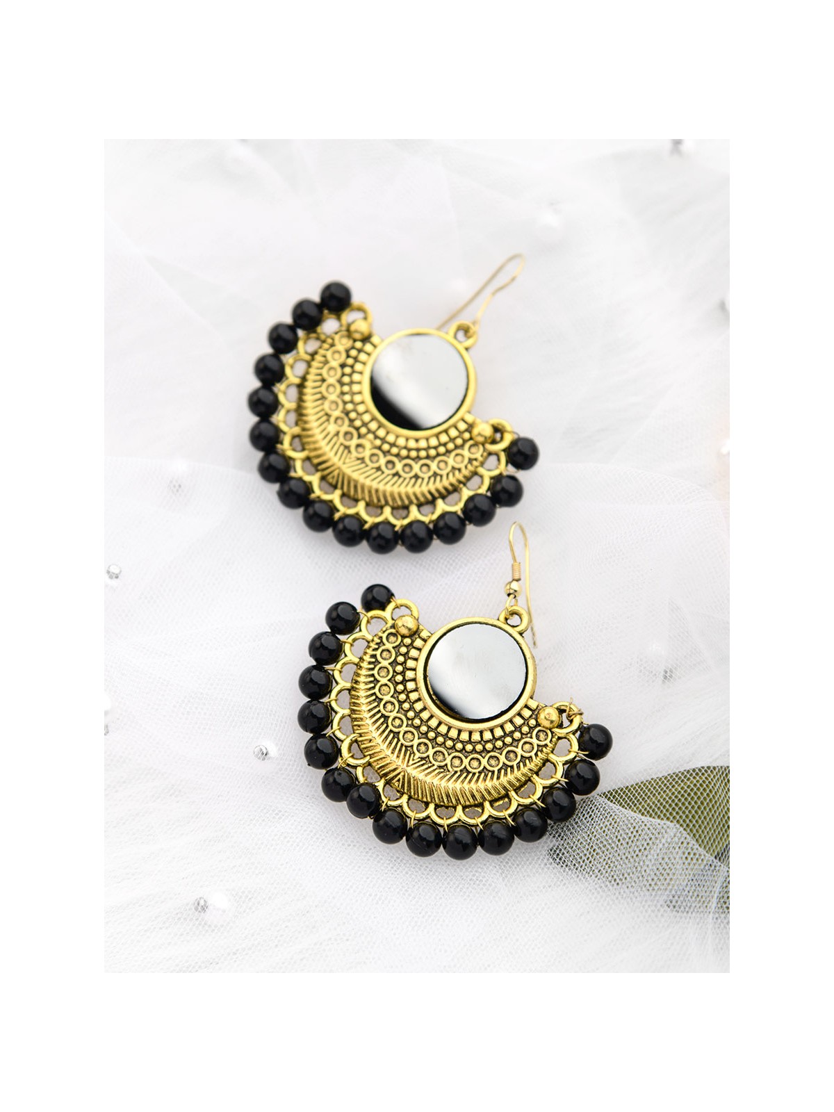 The Elegant Tribals - Golden Oxidised Earrings