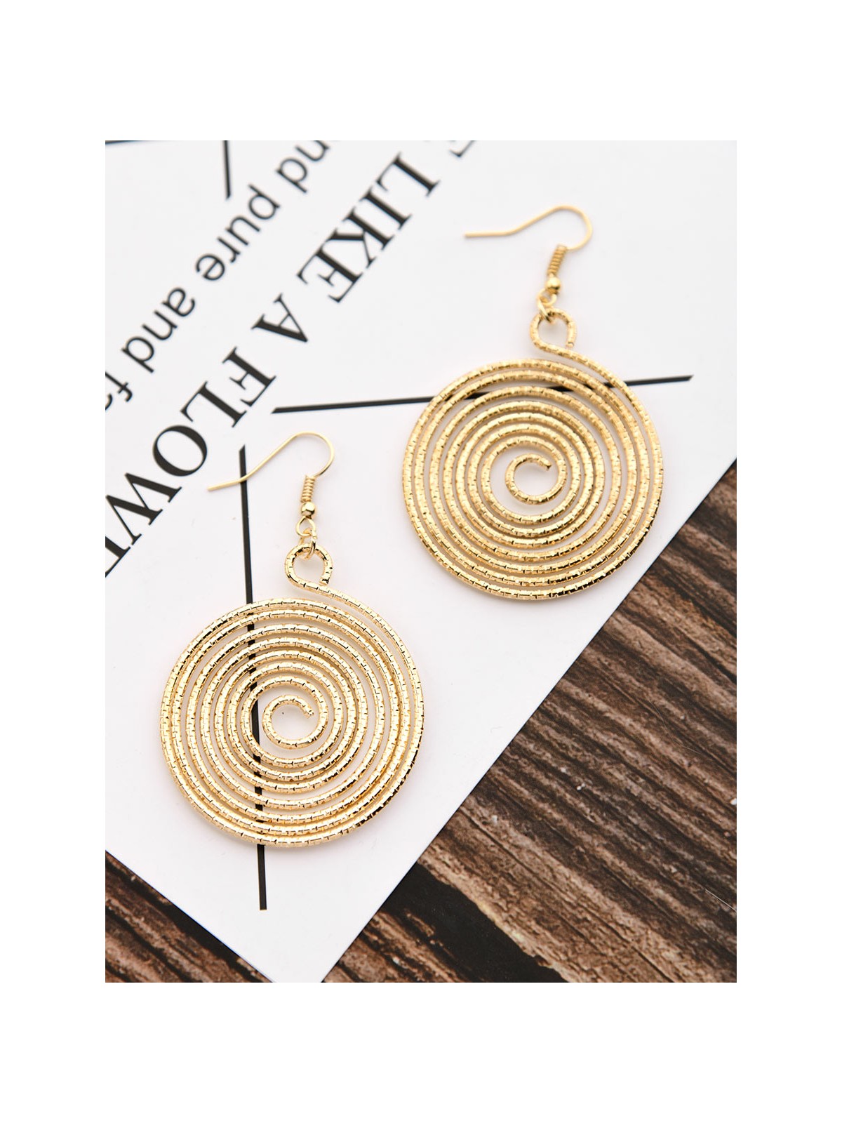 The Shimmery Hypnosis - Golden Elegant Earrings