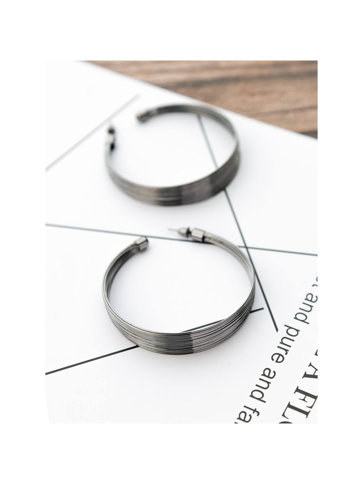 The Layered Oversized Hoops - Dark Grey