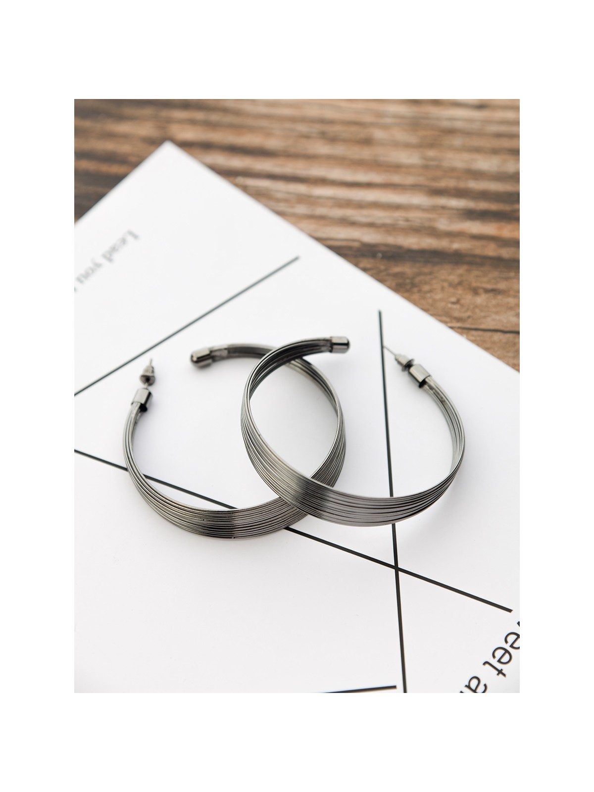 The Layered Oversized Hoops - Dark Grey