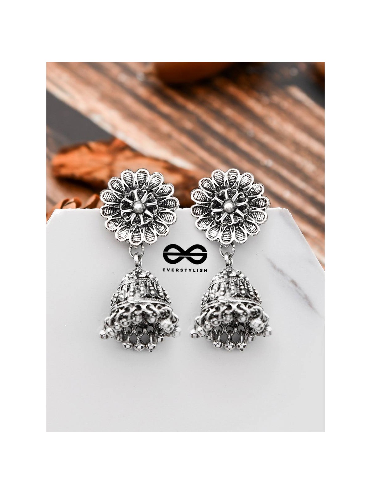 The little floral Jhumki - Tiny Trinket Earrings