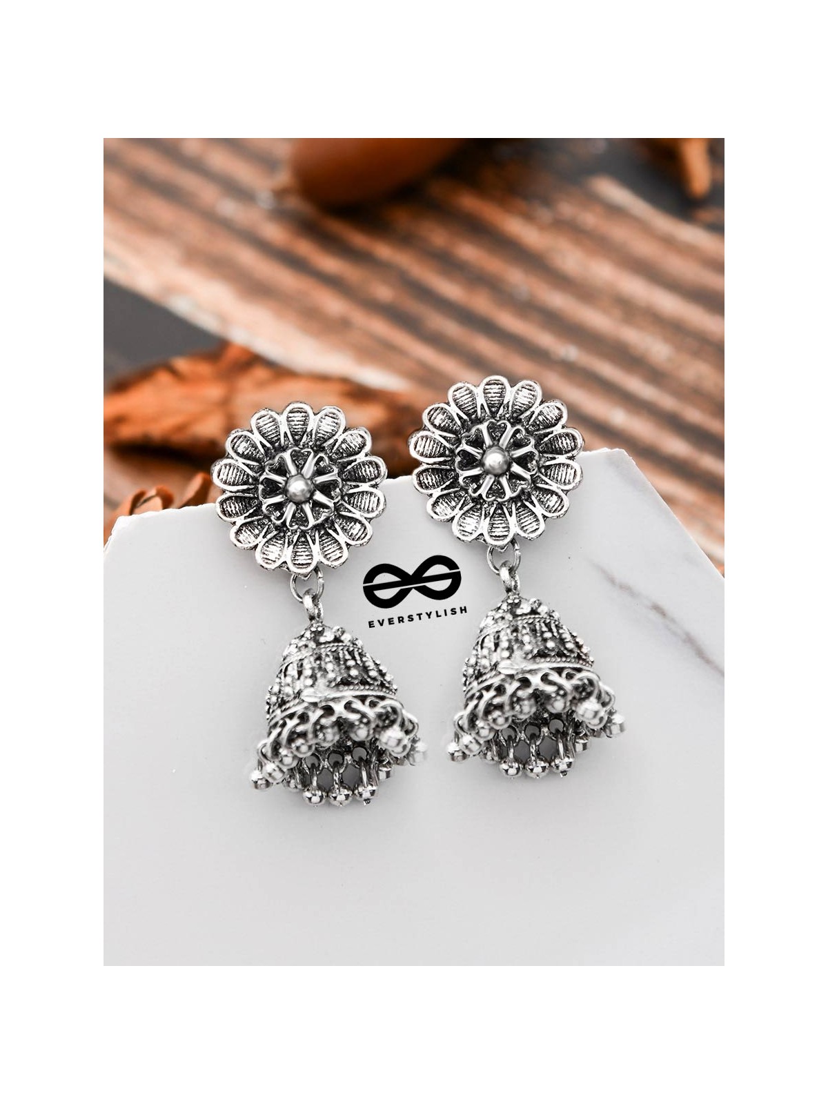 The little floral Jhumki - Tiny Trinket Earrings