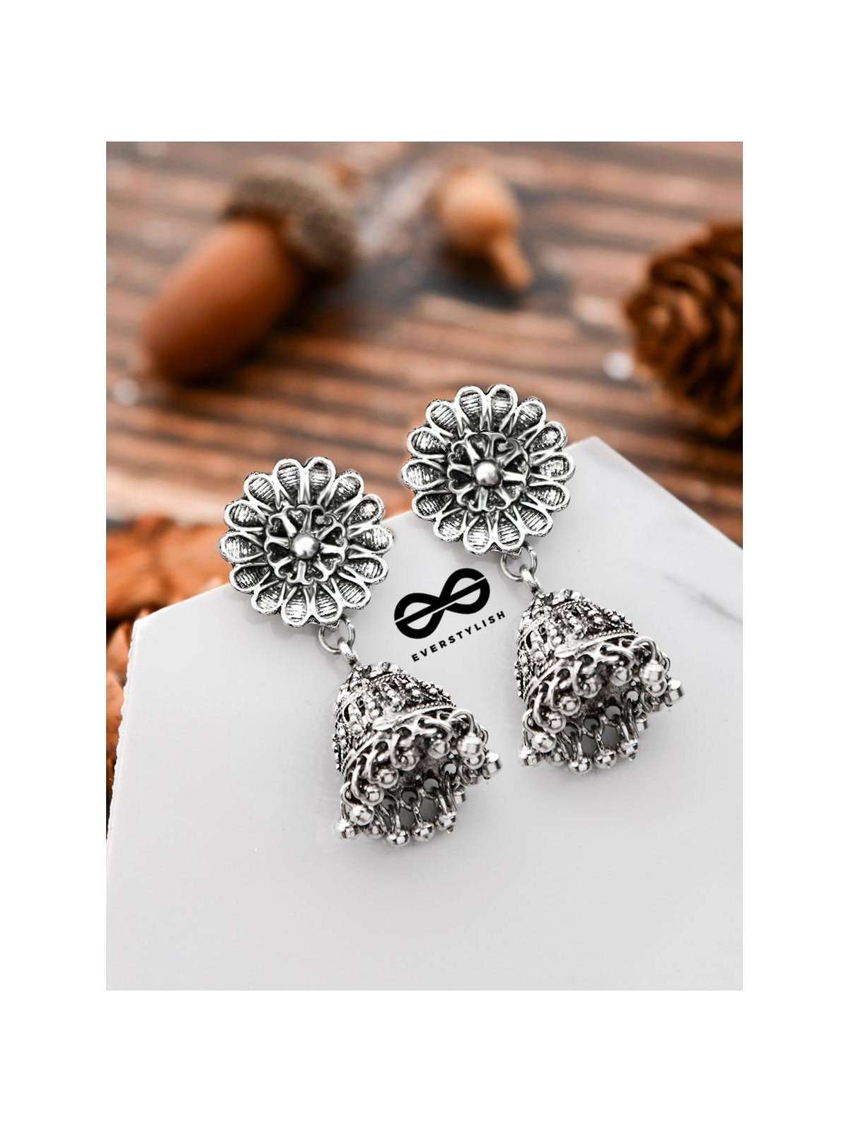 The little floral Jhumki - Tiny Trinket Earrings