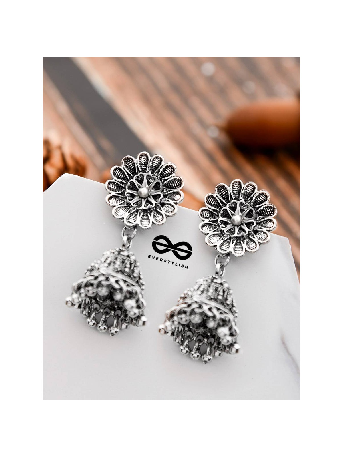 The little floral Jhumki - Tiny Trinket Earrings