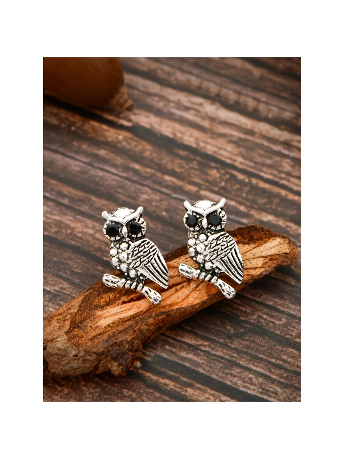 The Owl on a Branch - Tiny Trinket Earrings
