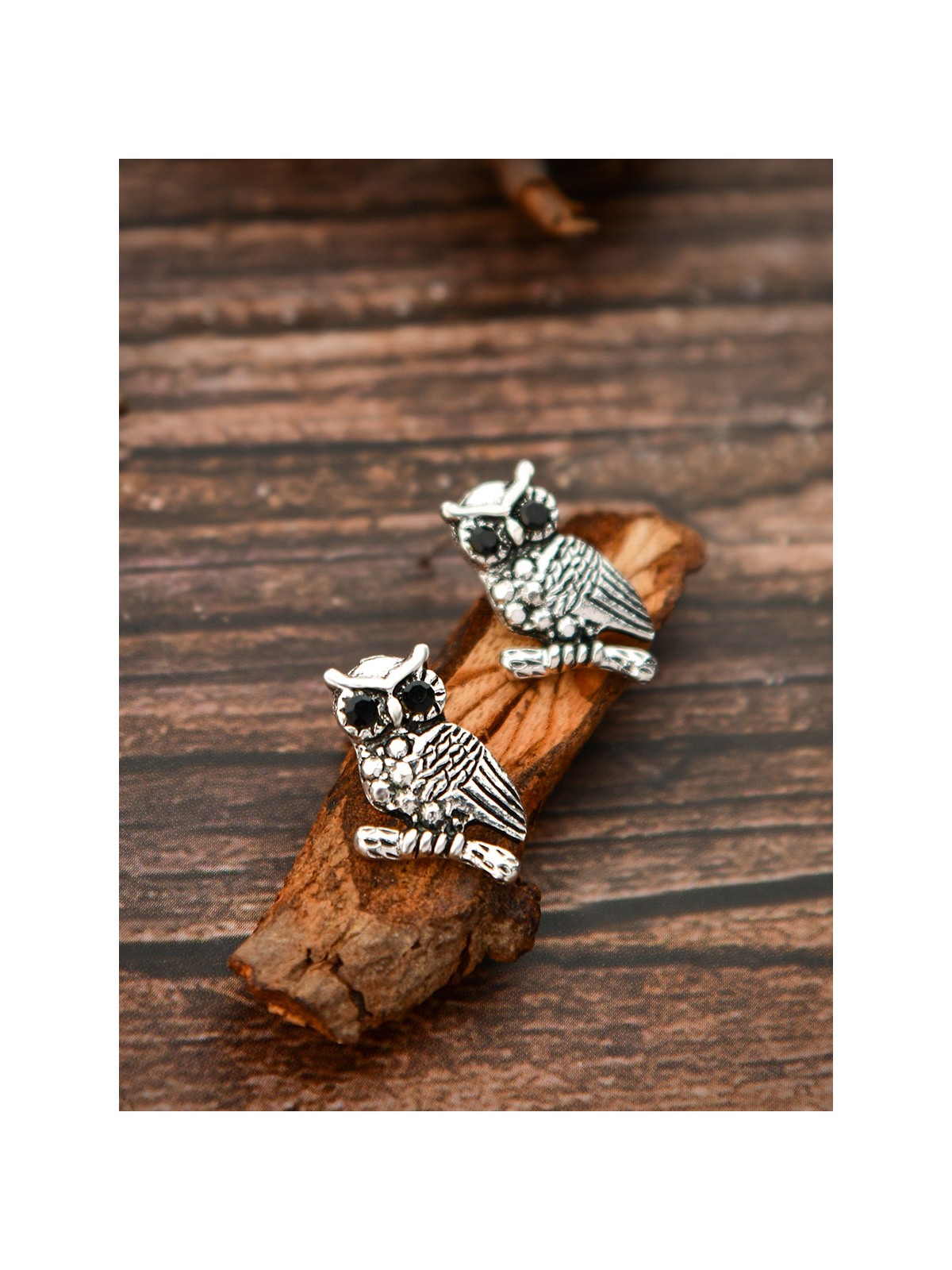 The Owl on a Branch - Tiny Trinket Earrings