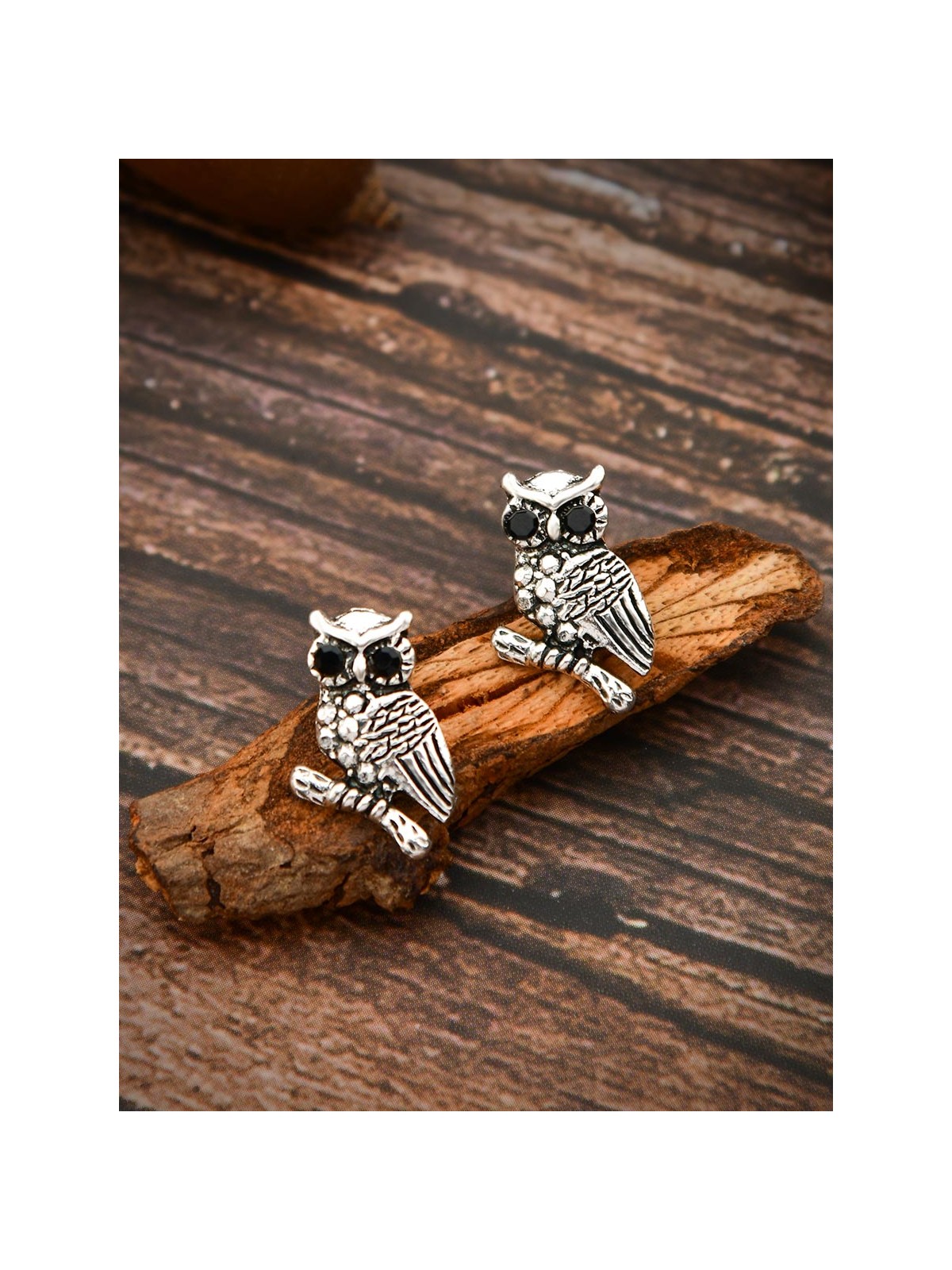 The Owl on a Branch - Tiny Trinket Earrings