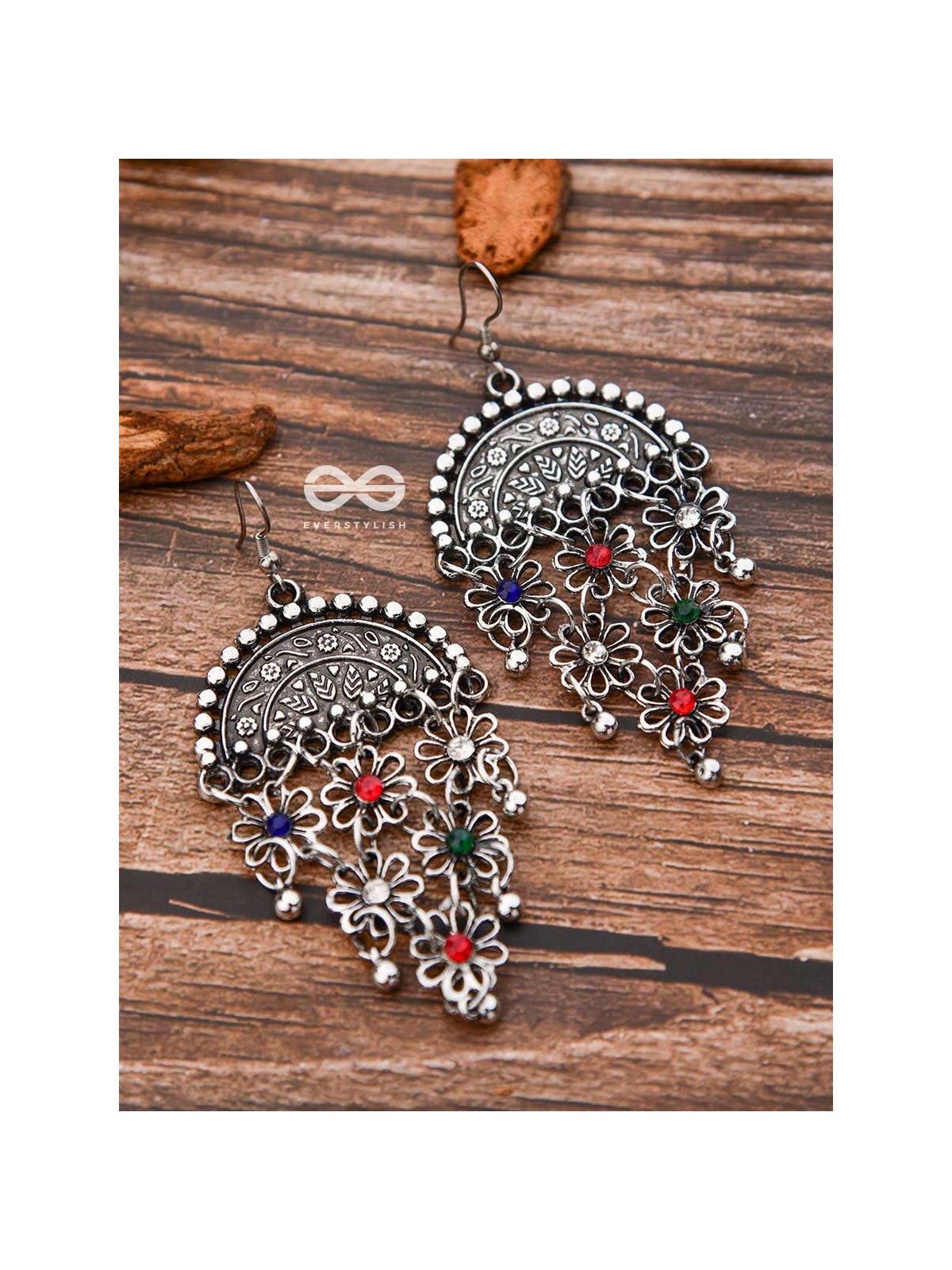 The Ethnic Ecstasy - Oxidised Boho Earrings