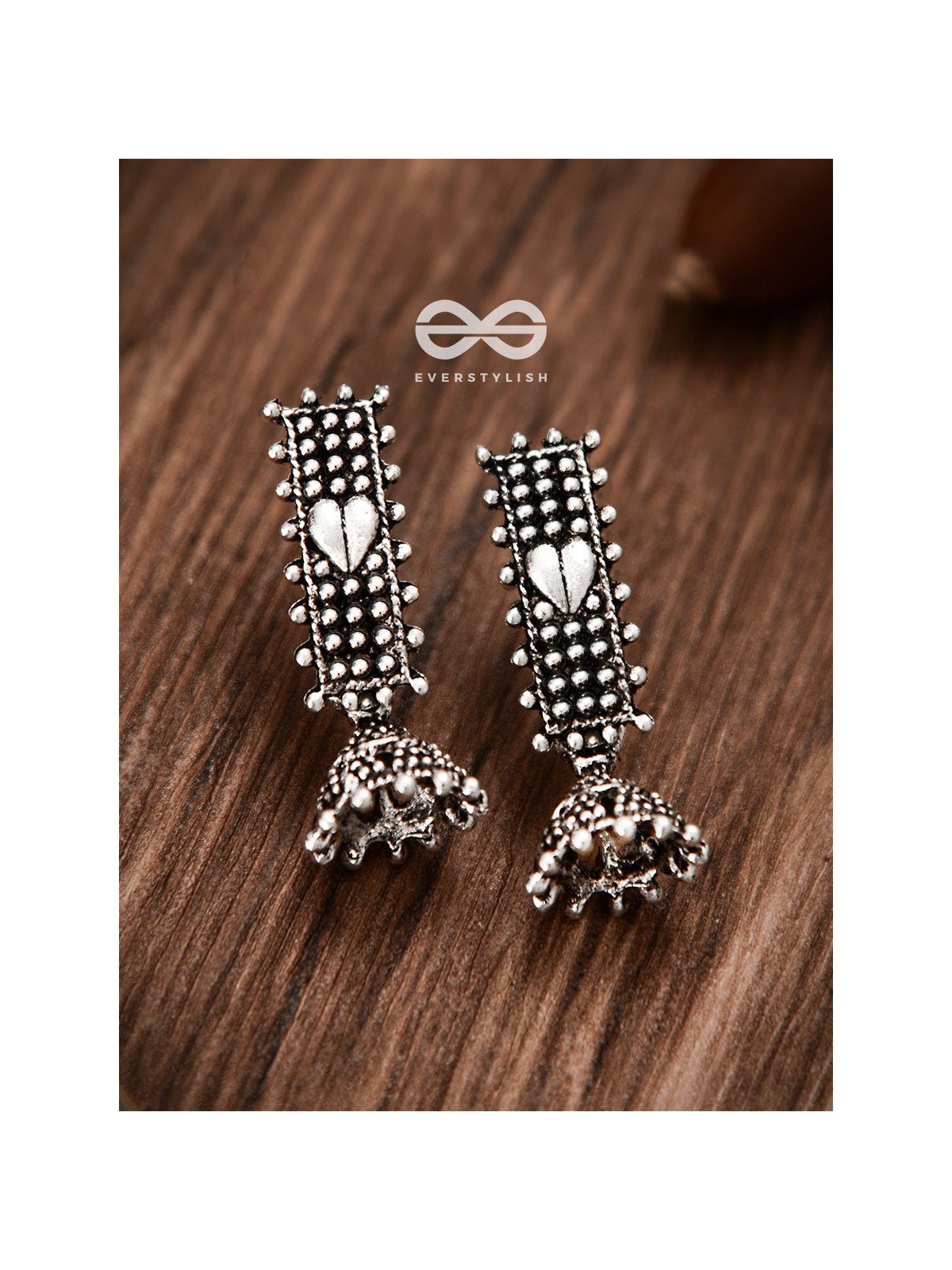 The Bohemian Heart Jhumkis - Tiny Trinket Earrings