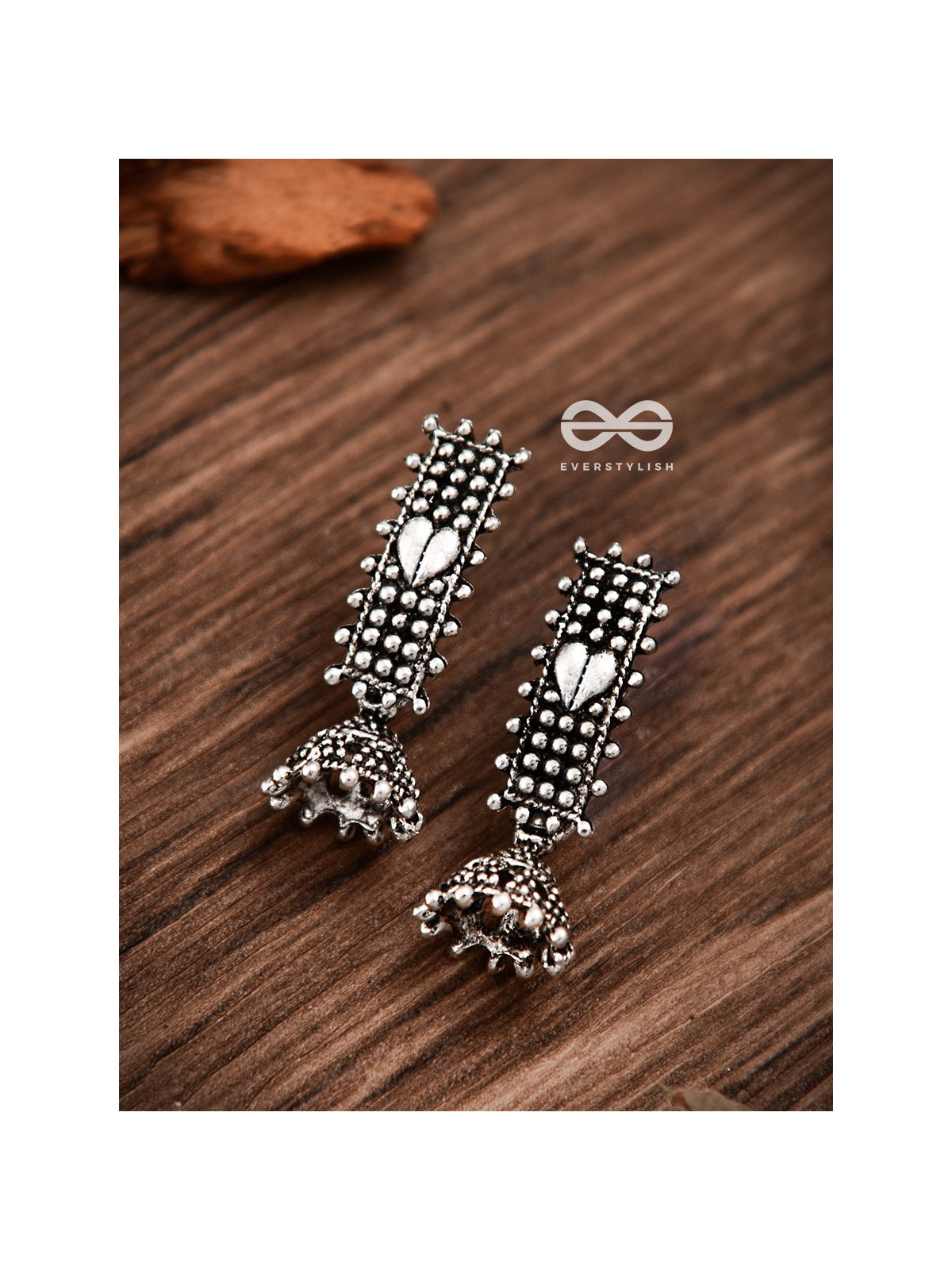 The Bohemian Heart Jhumkis - Tiny Trinket Earrings