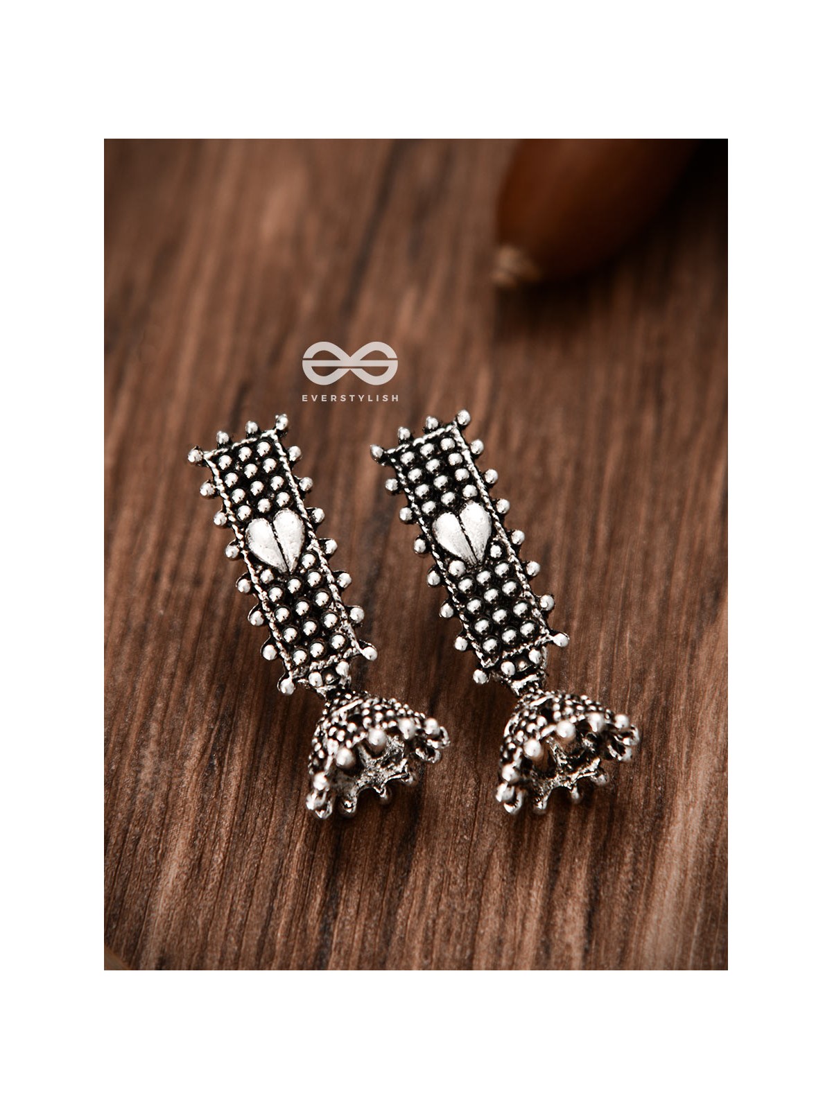 The Bohemian Heart Jhumkis - Tiny Trinket Earrings