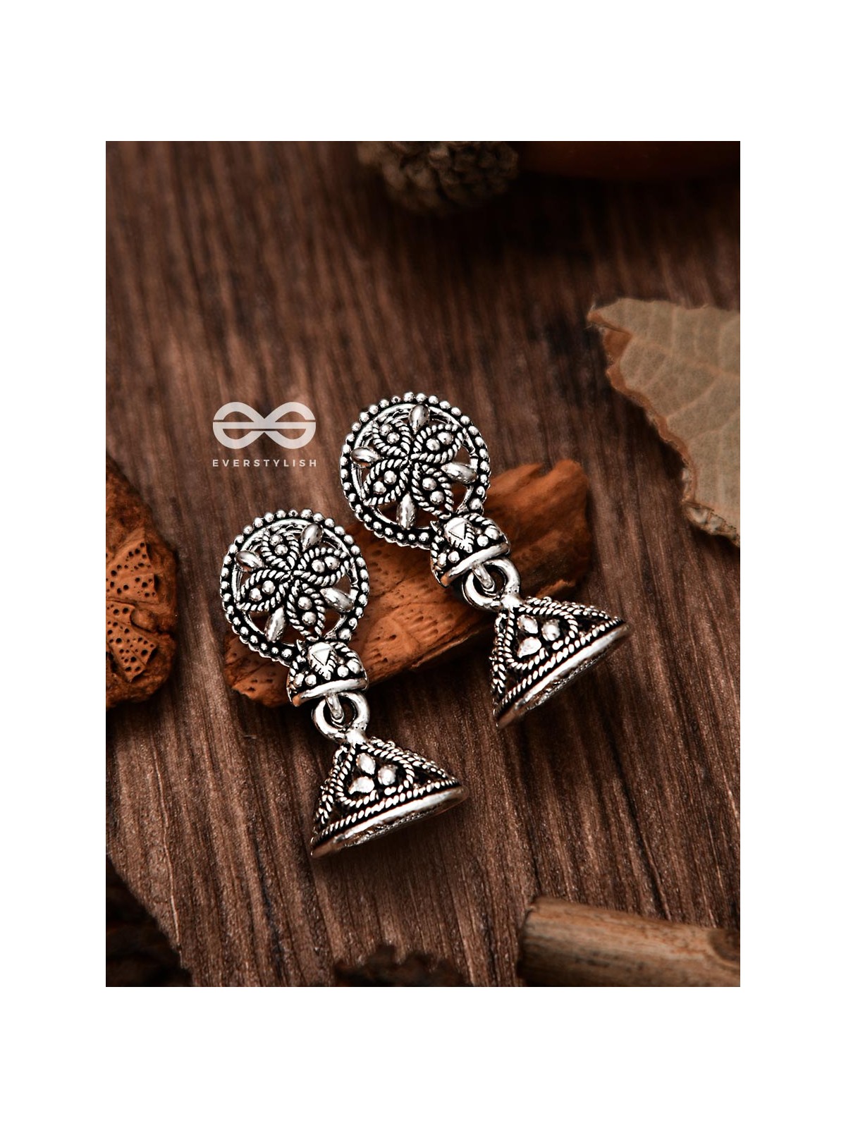 The Little Circled Jhumkis - Tiny Trinket Earrings