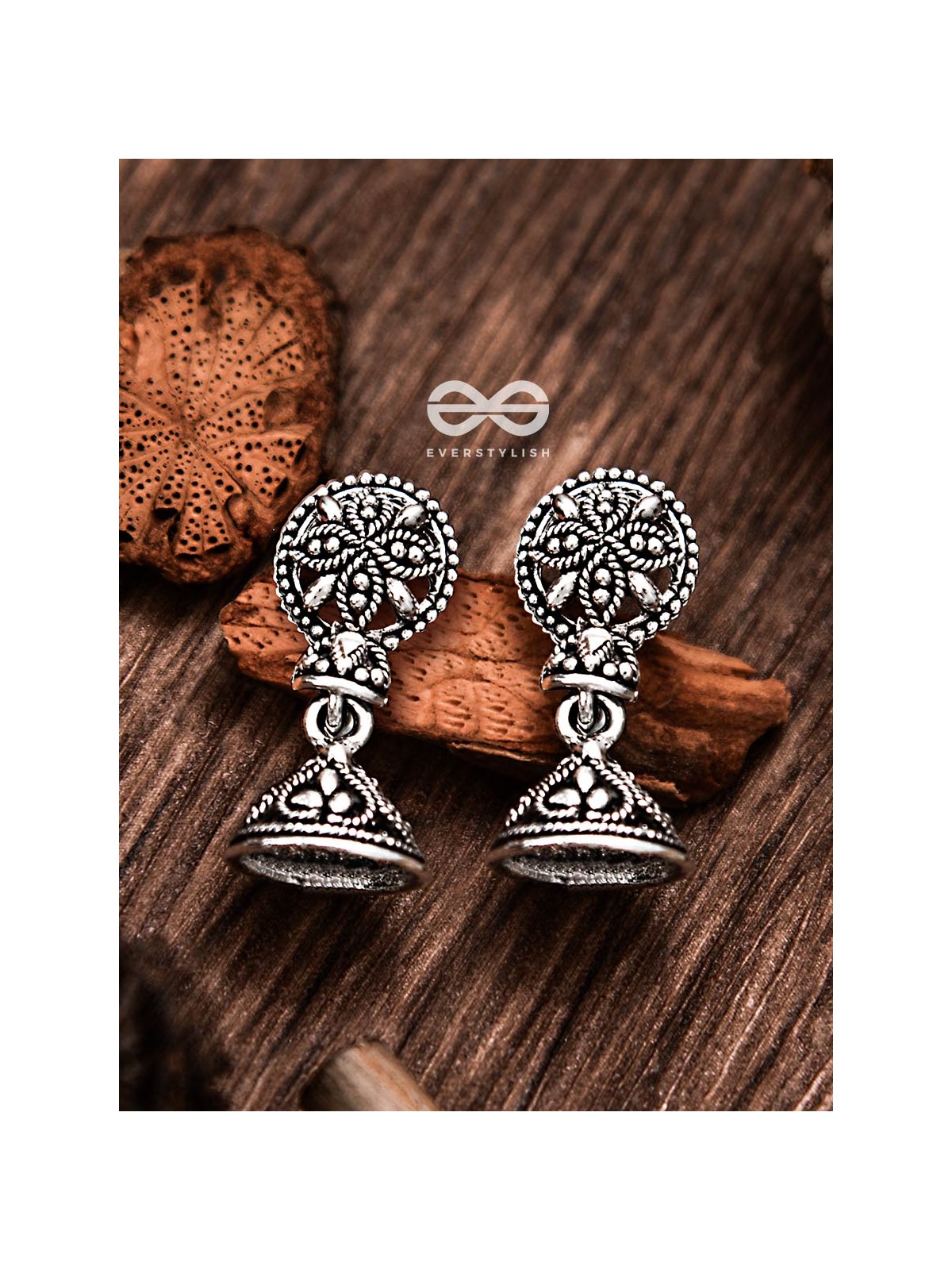 The Little Circled Jhumkis - Tiny Trinket Earrings