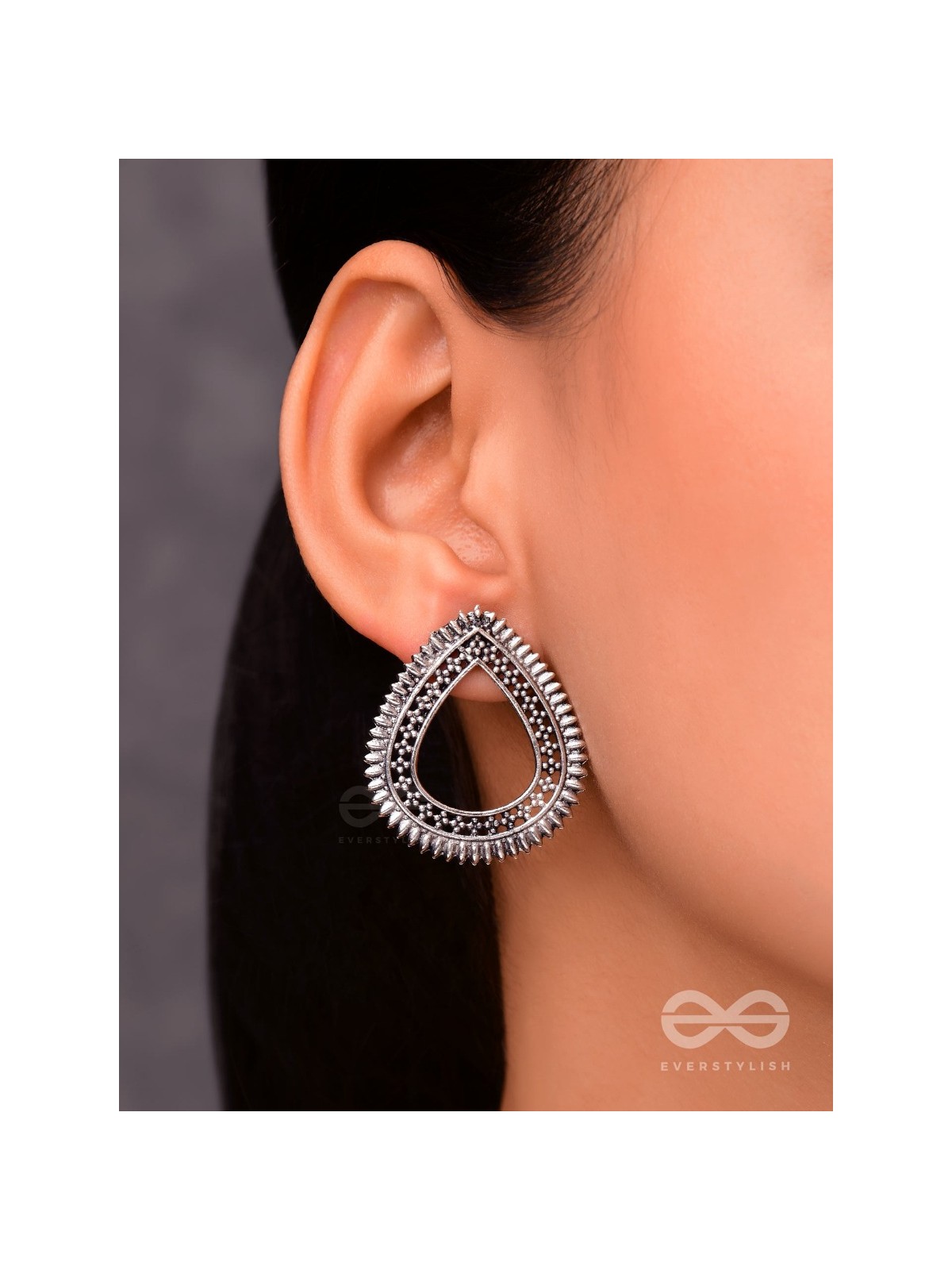 The Little Bohemian Drops - Oxidised Boho Earrings