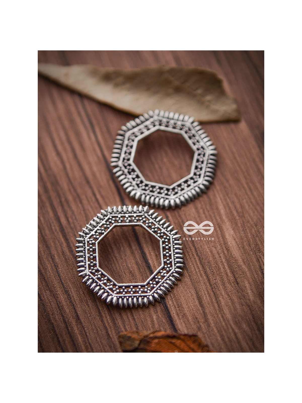 The Little Bohemian Hexagons - Oxidised Boho Earrings