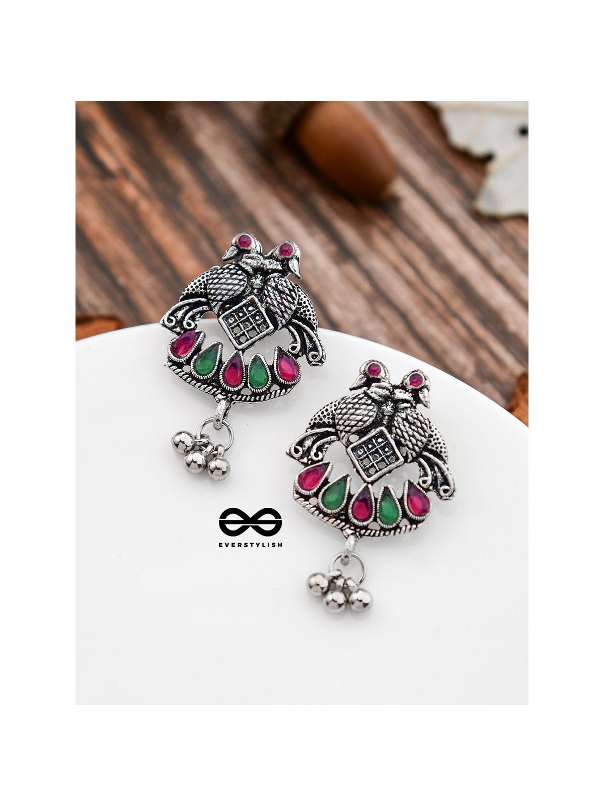 A Vintage Artwork - Ruby Emerald - The Embellished Oxidised Collection
