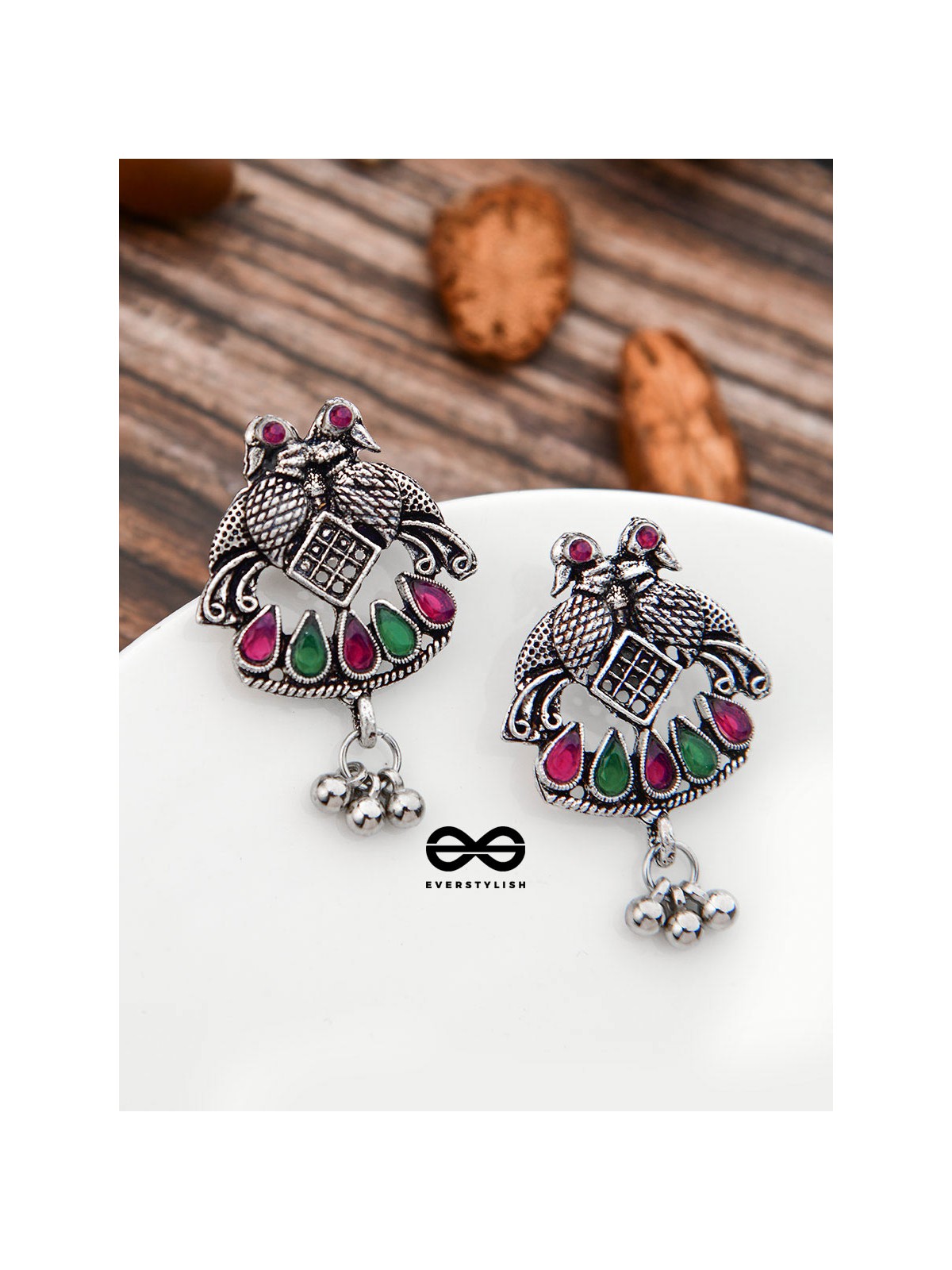 A Vintage Artwork - Ruby Emerald - The Embellished Oxidised Collection