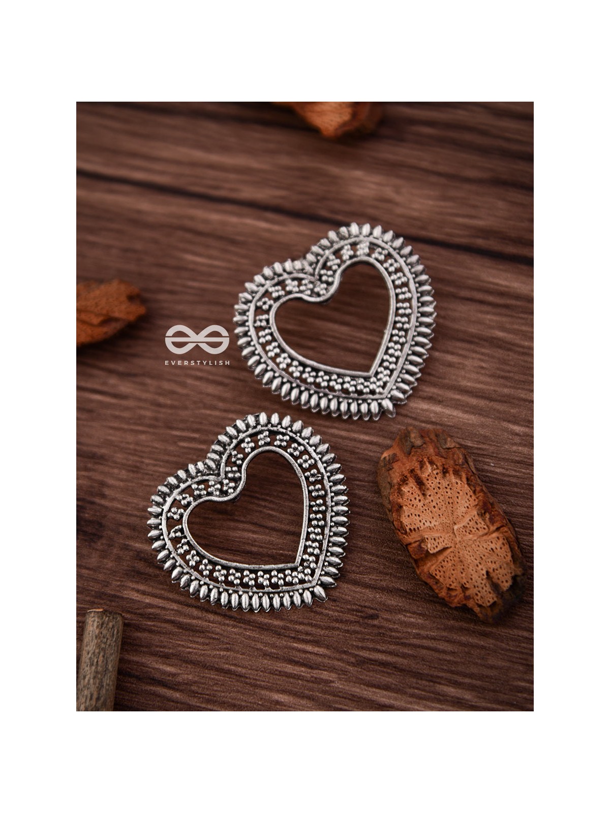 The Little Bohemian Heart - Oxidised Boho Earrings