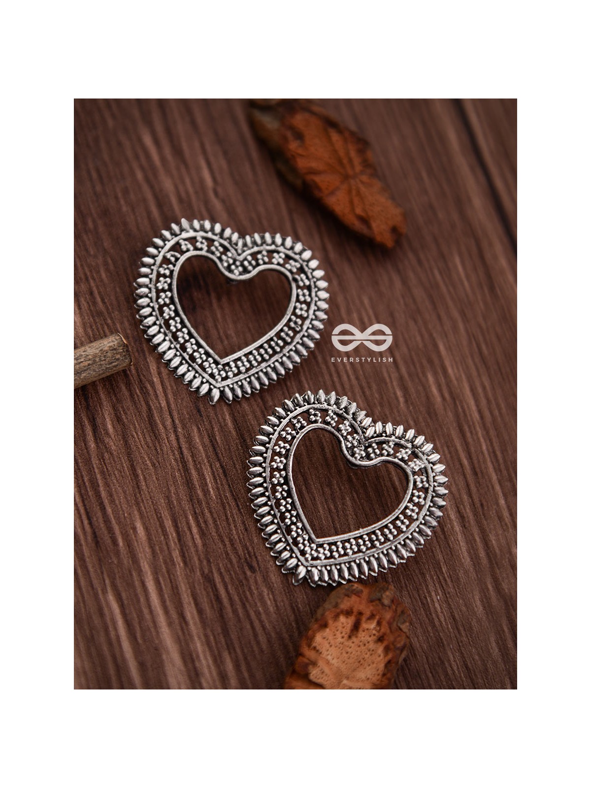 The Little Bohemian Heart - Oxidised Boho Earrings