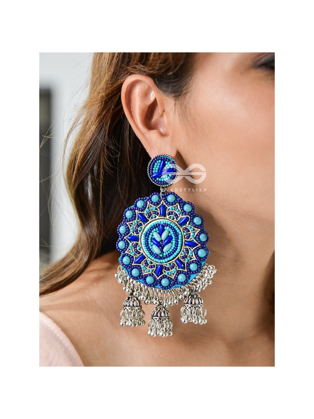 The Stunning Jaw-Droppers (Blue) - Embroidered Oxidised Collection