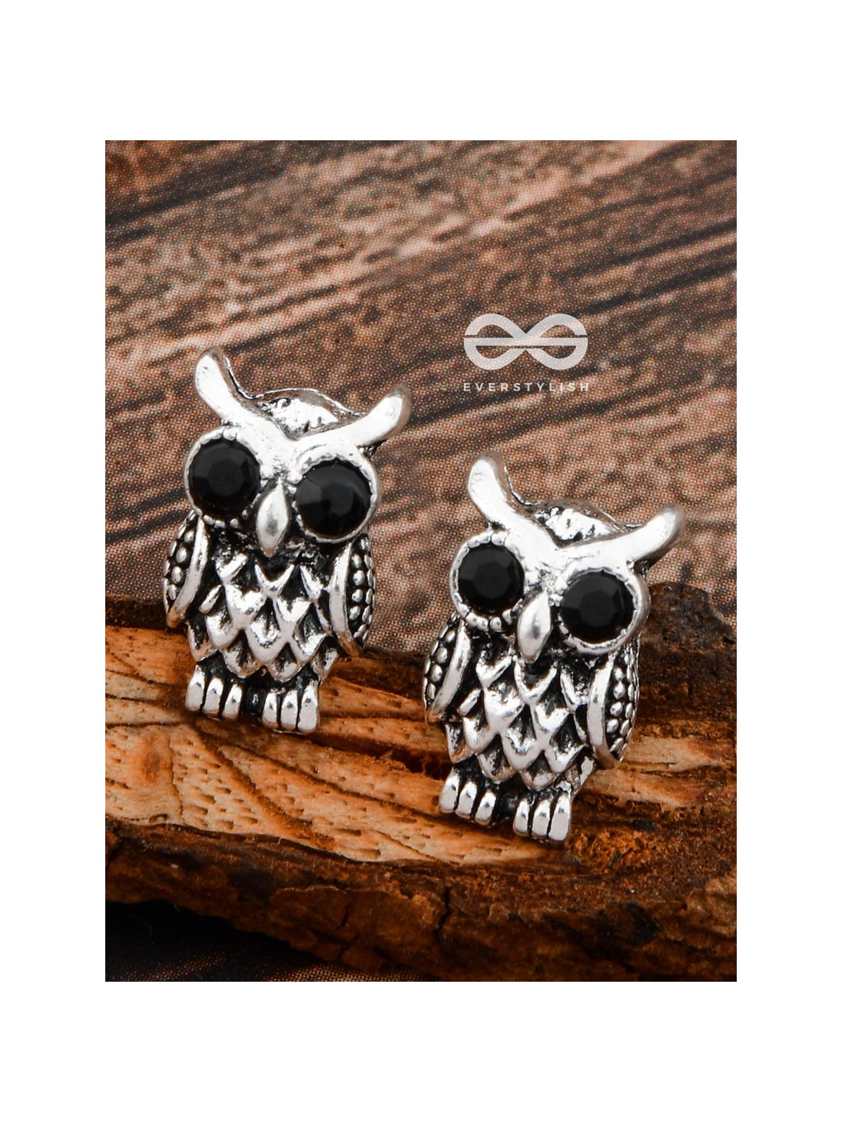 The Little Embellished Owls - Tiny Trinket Earrings