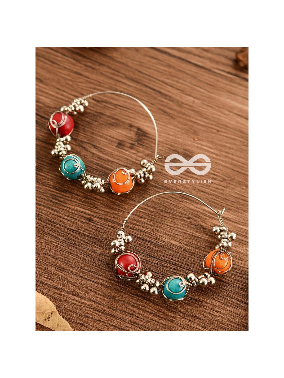 The Indie Multi-coloured Statement Hoop Earrings