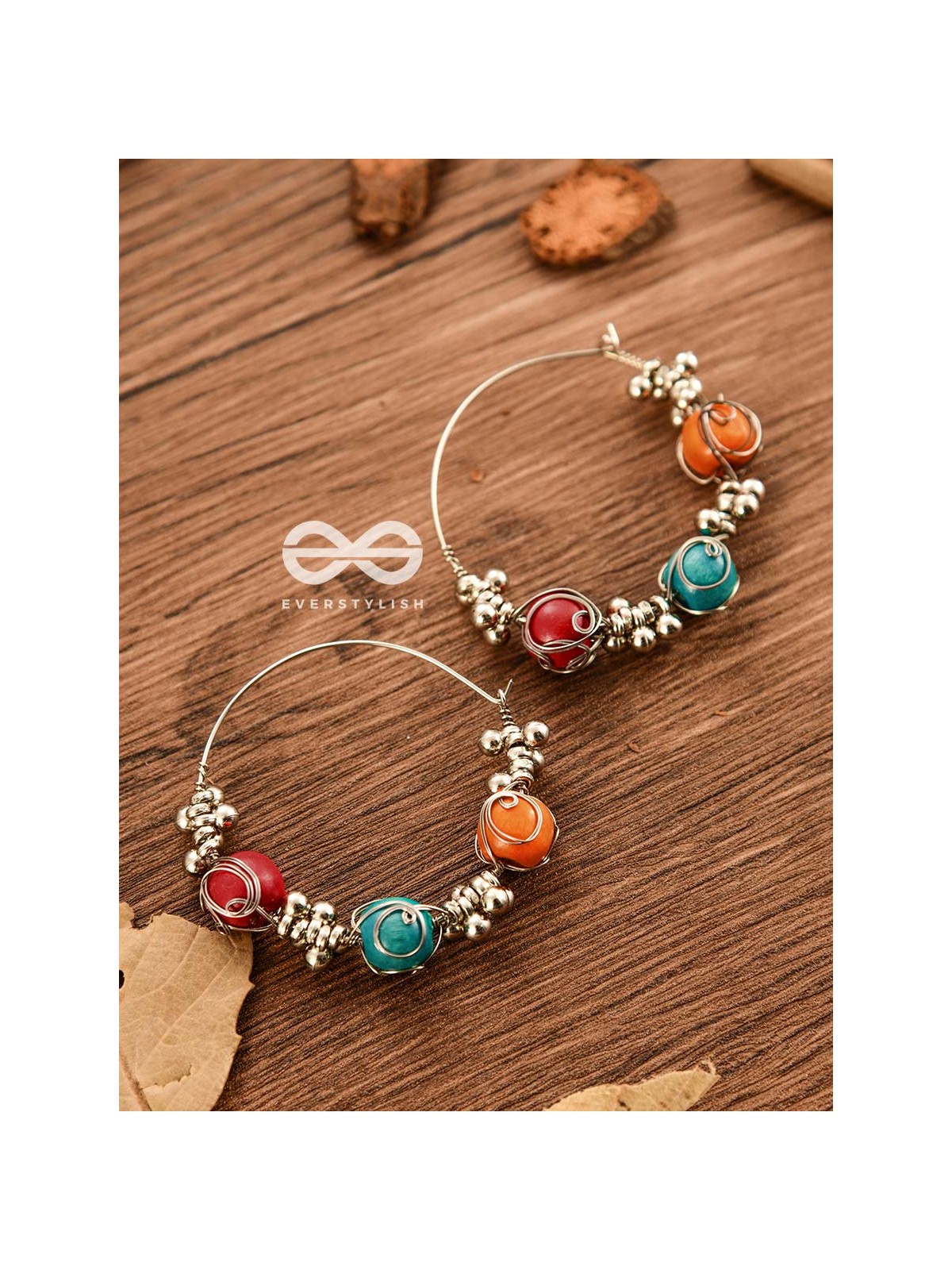 The Indie Multi-coloured Statement Hoop Earrings