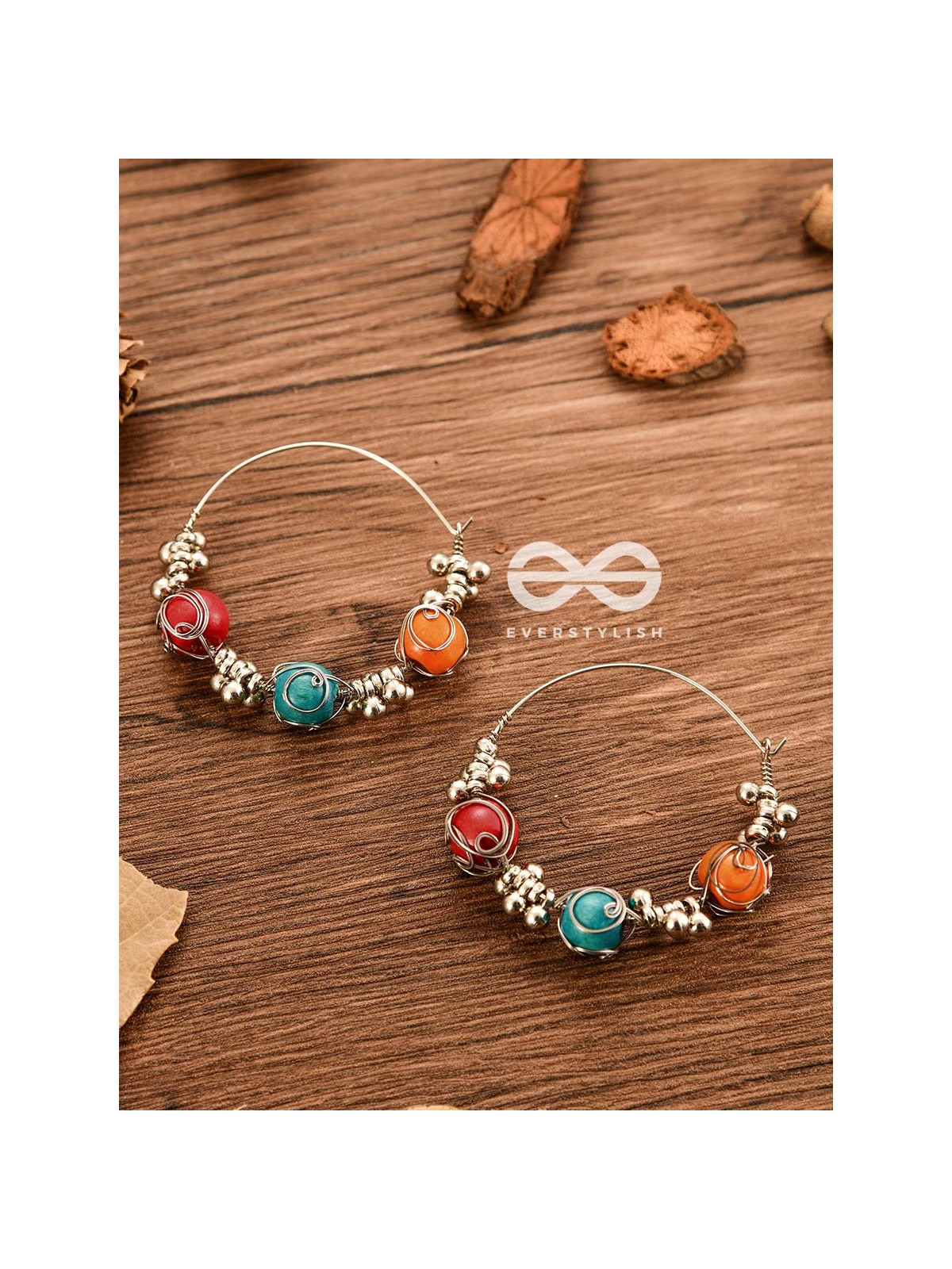 The Indie Multi-coloured Statement Hoop Earrings