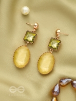 The Sun-Kissed- Golden Embellished Earrings